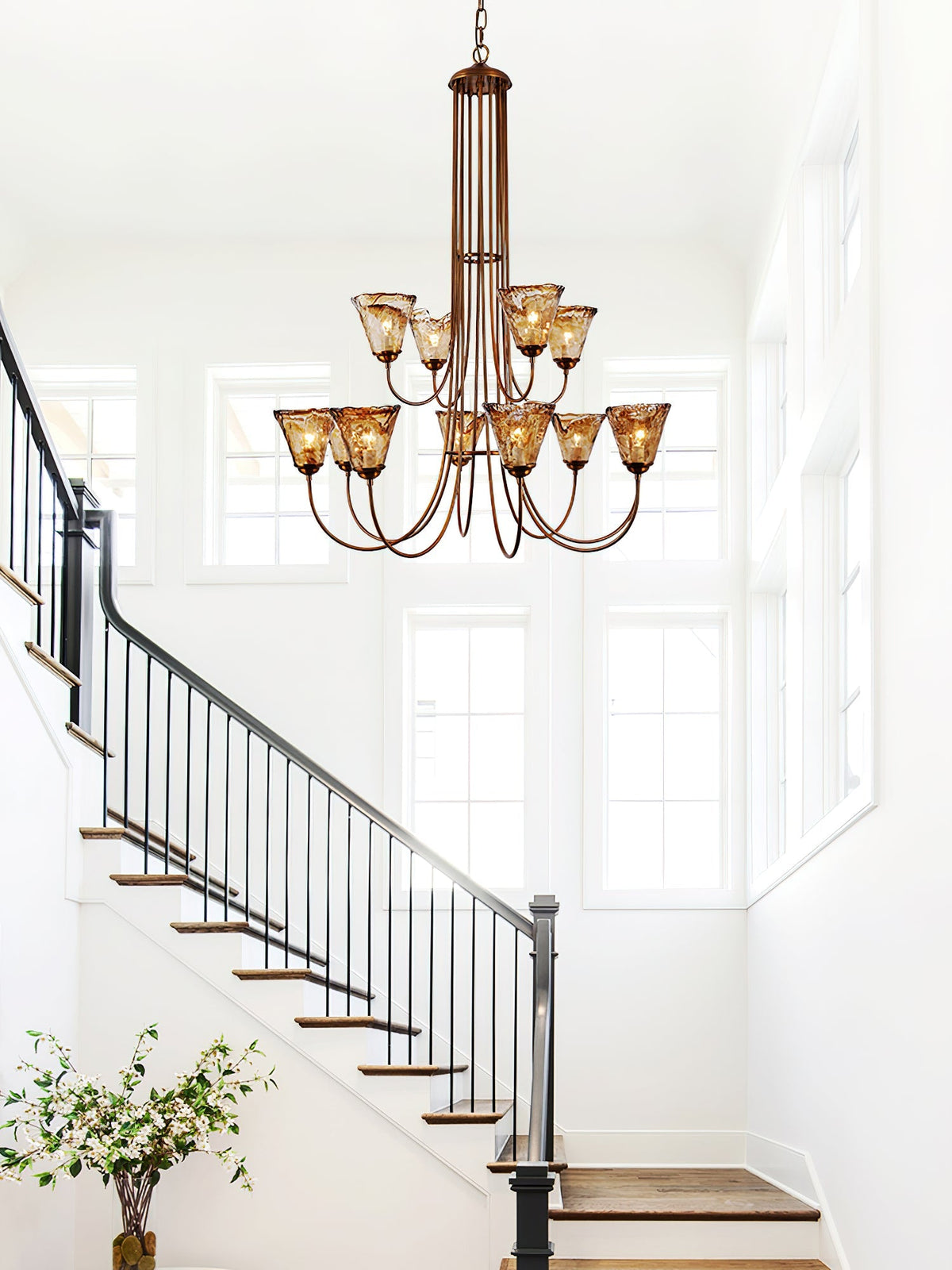 Franklin Amber Chandelier - view 13