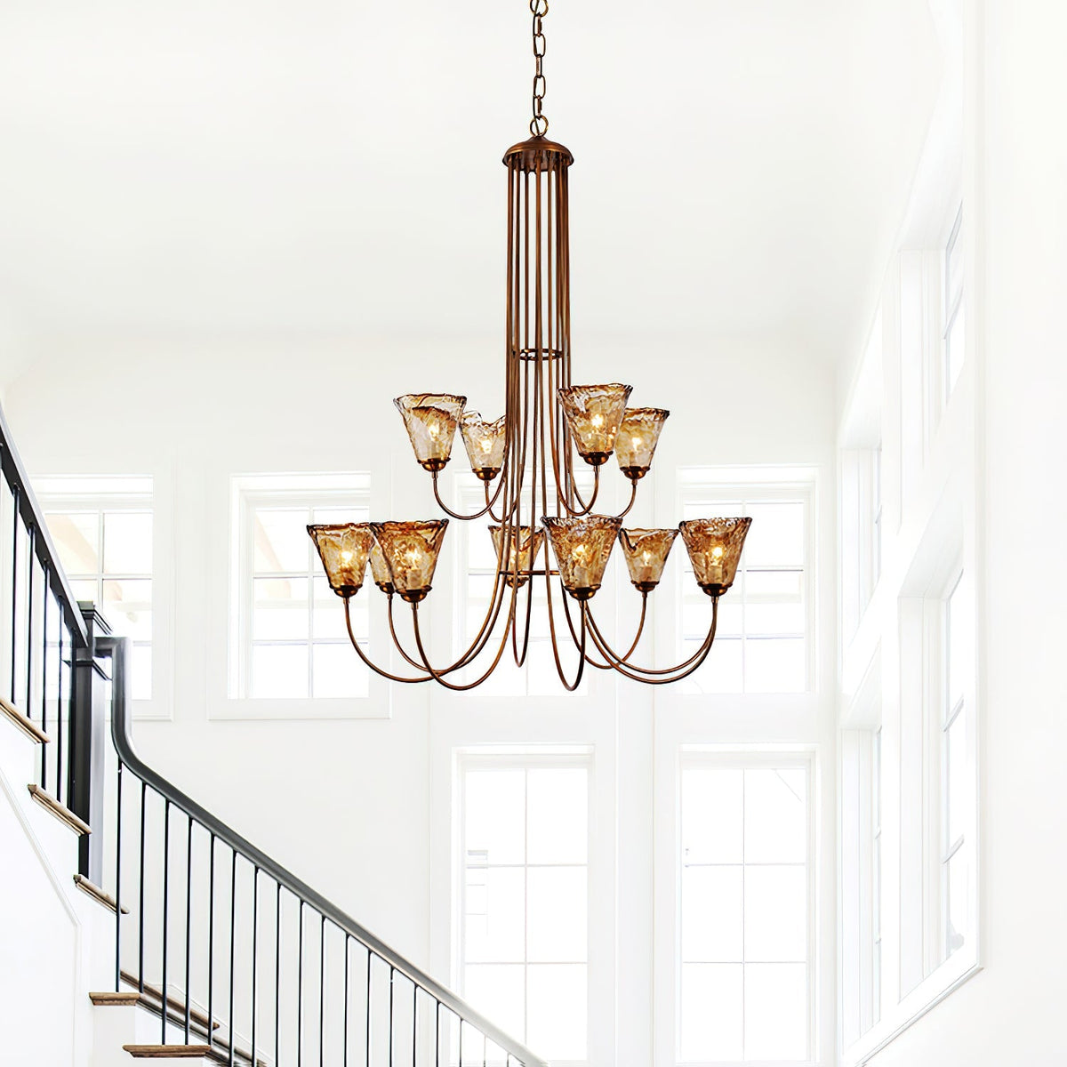 Franklin Amber Chandelier - view 2