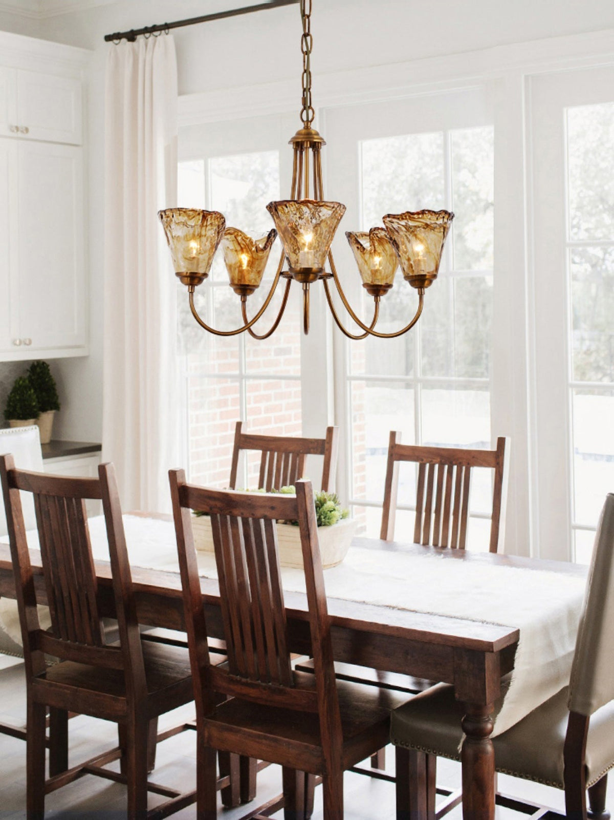 Franklin Amber Chandelier - view 3