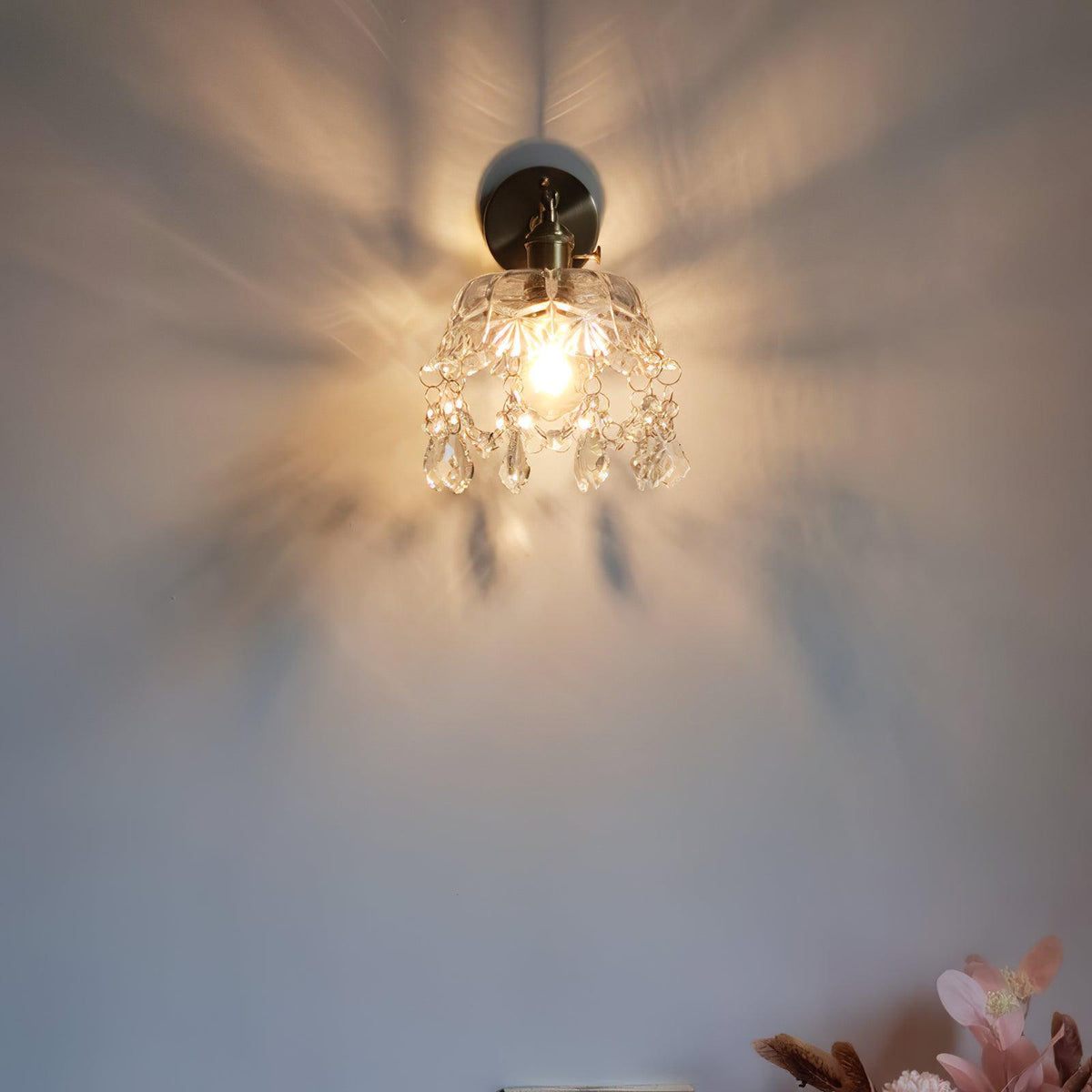French Crystal Tassel Wall Light - view 4