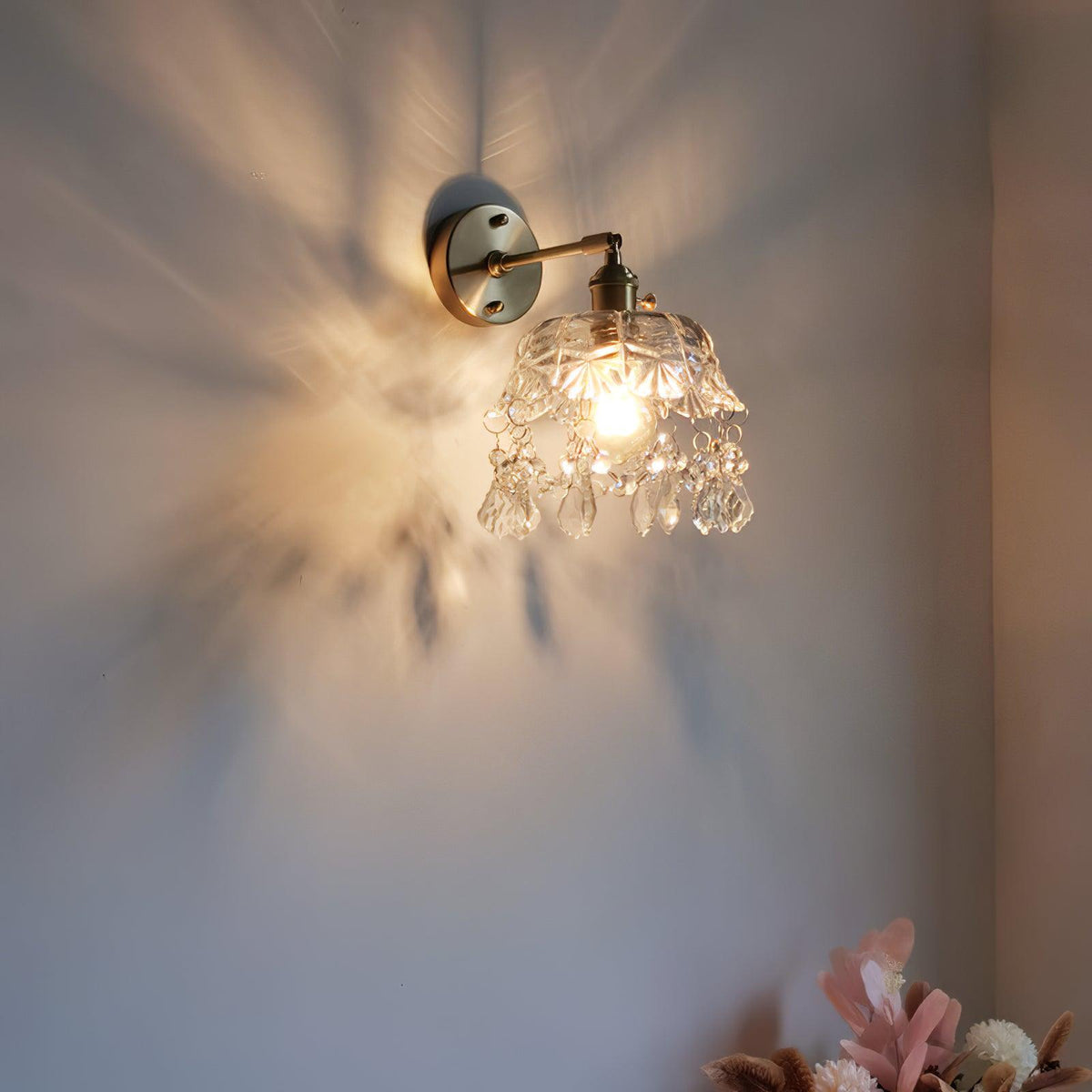 French Crystal Tassel Wall Light - view 3