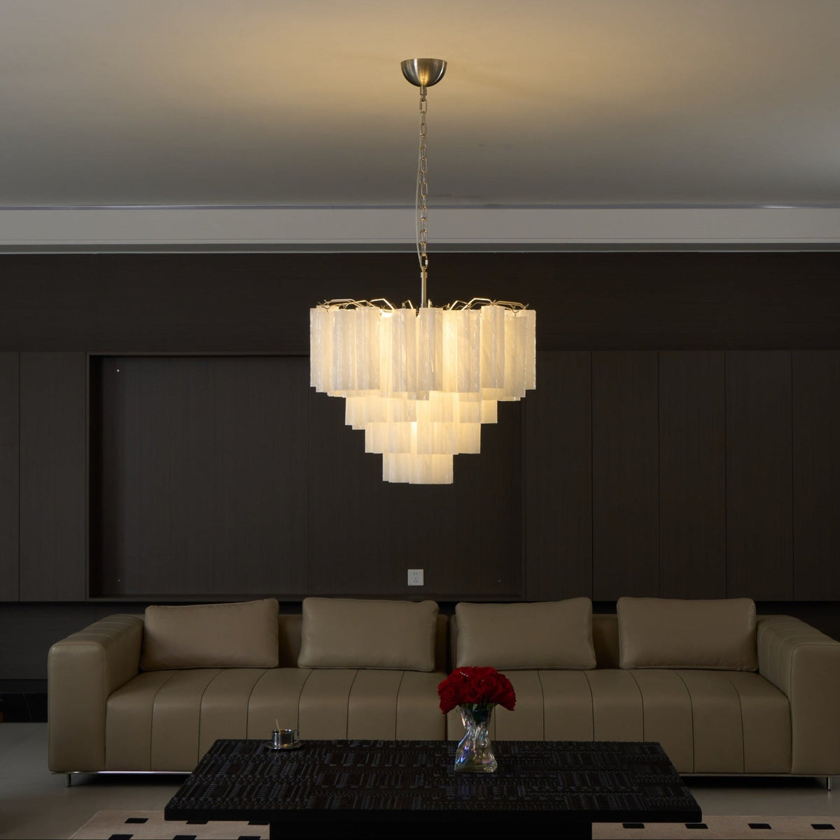 Frosted Murano Cascade Chandelier