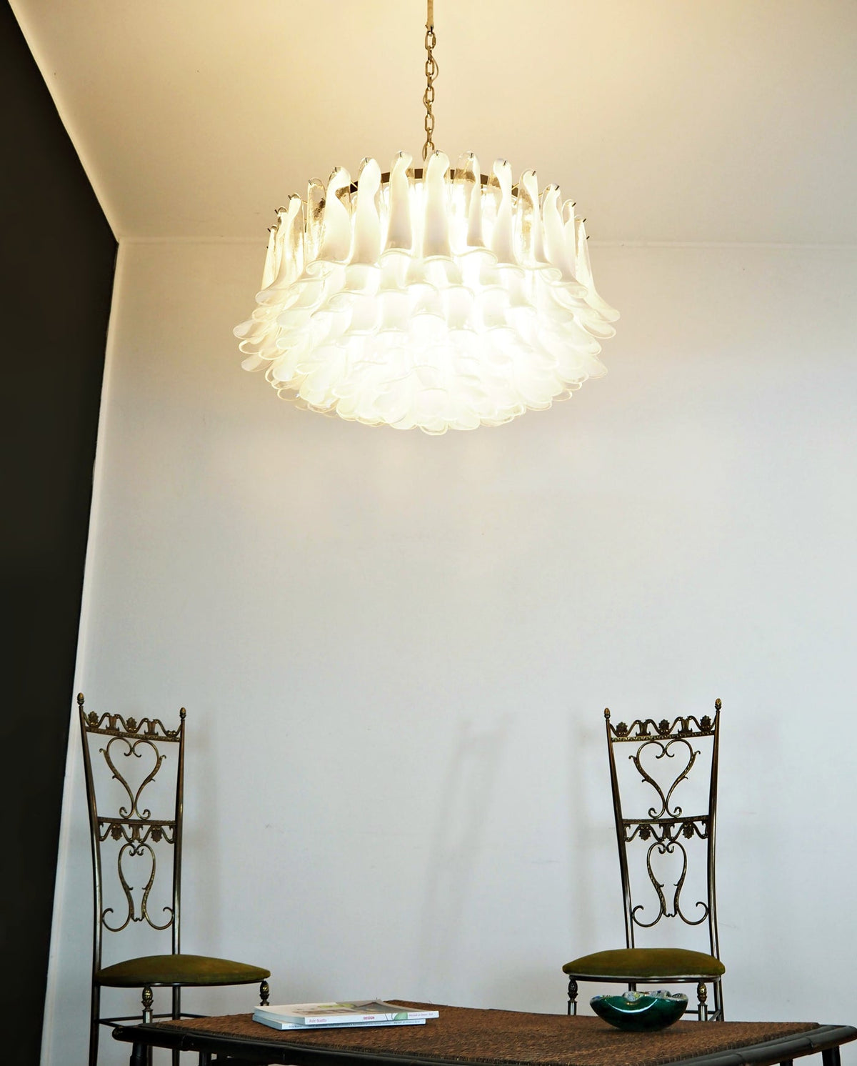 Petals White Murano Chandelier - view 4