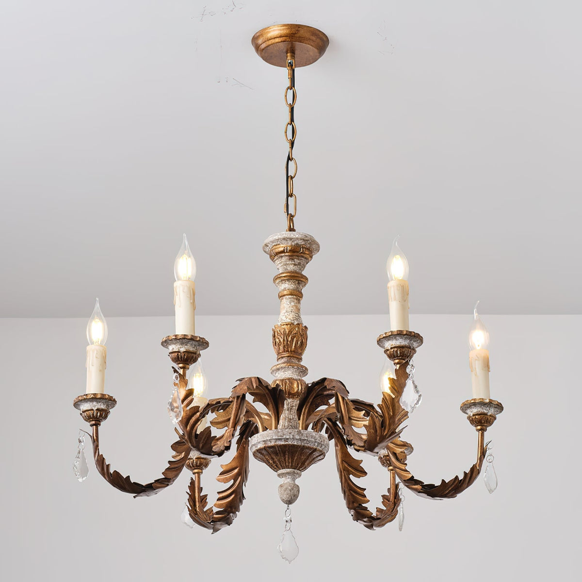 Giltwood Wood Chandelier - view 12