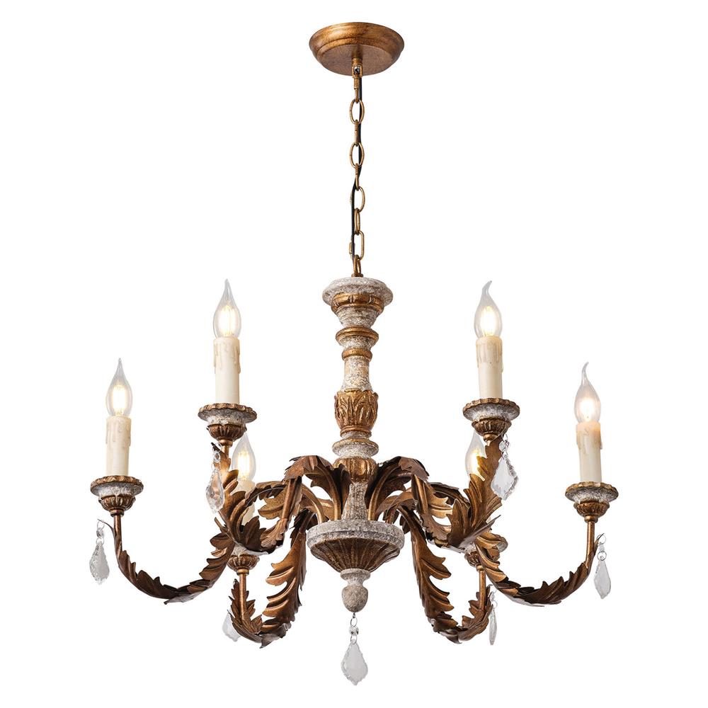 Giltwood Wood Chandelier - view 11