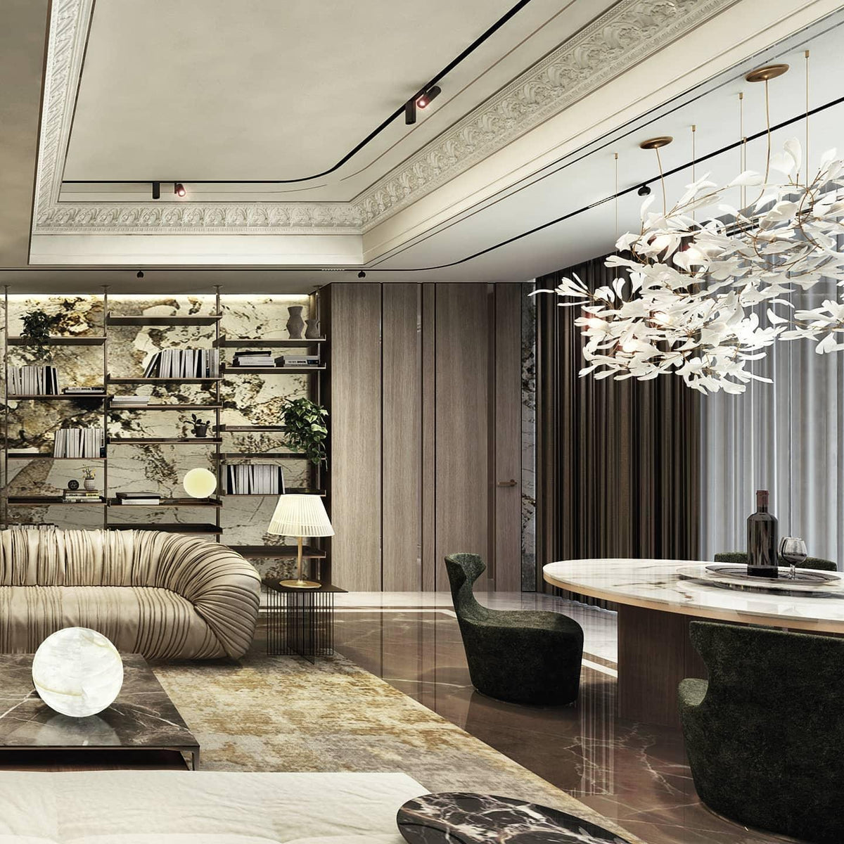 Gingko Chandelier E
