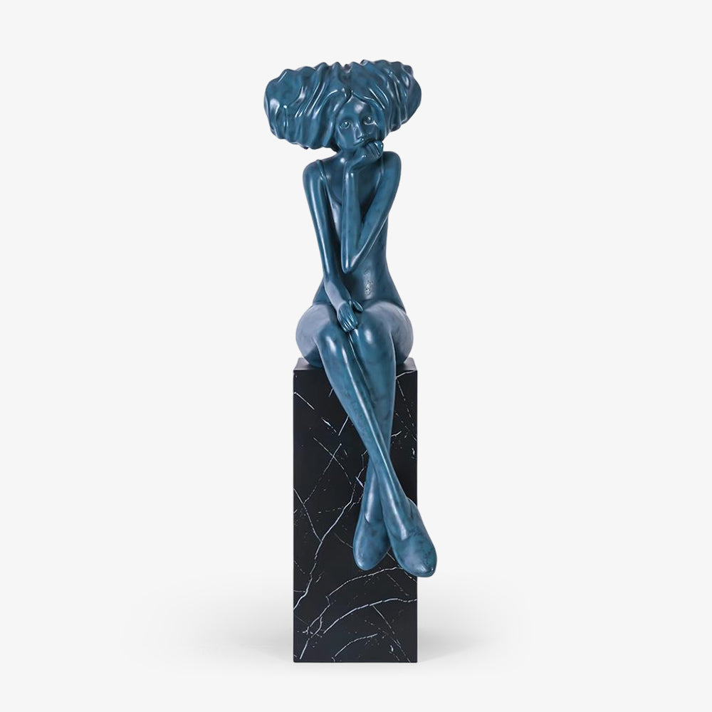 Girl Meditate Sculpture Ornaments - view 65