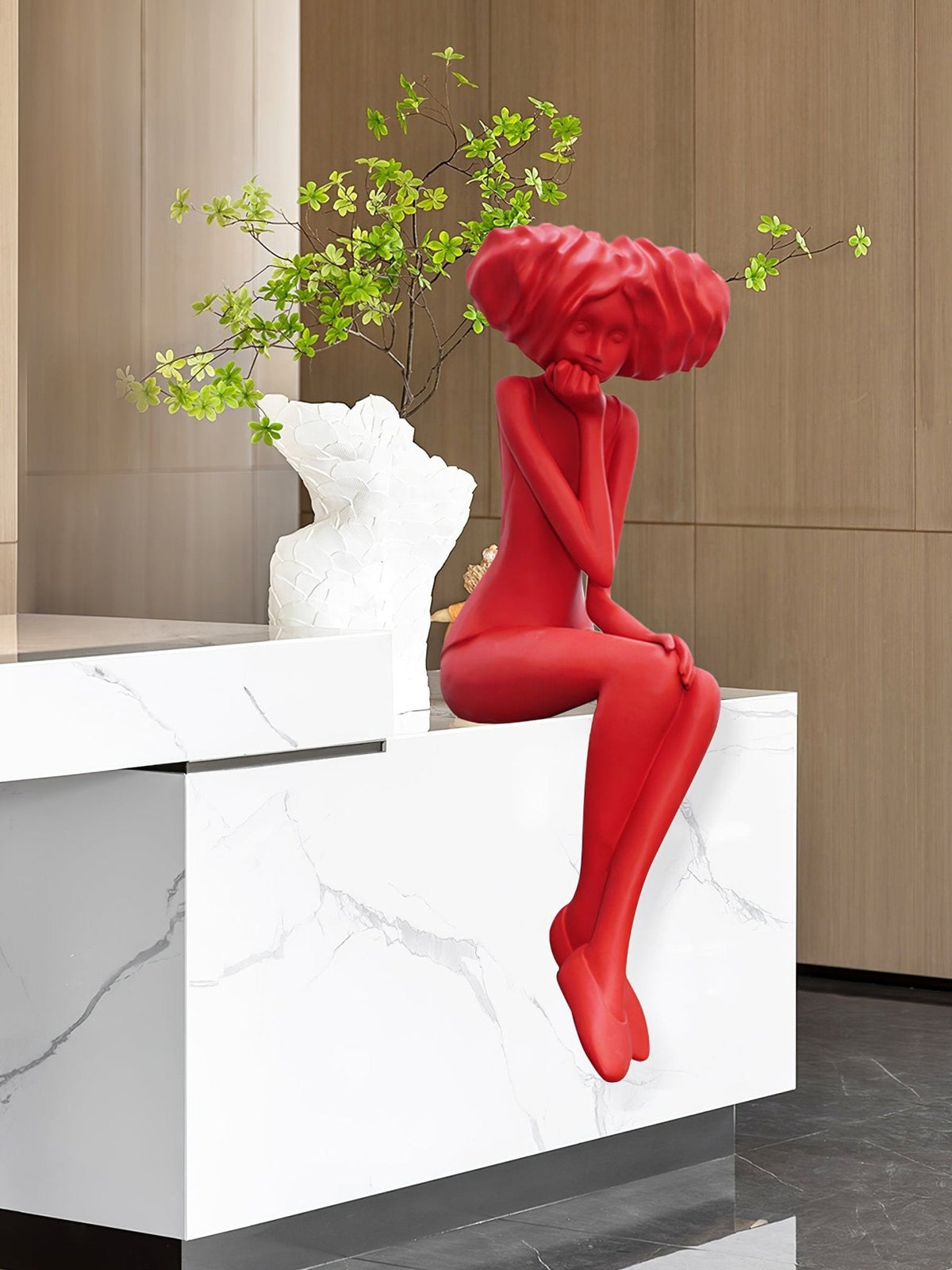 Girl Meditate Sculpture Ornaments - view 9