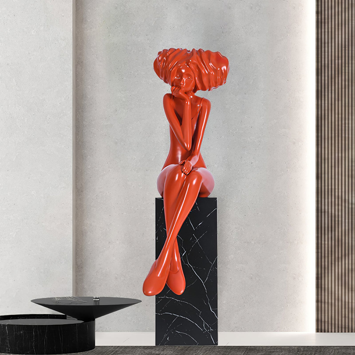Girl Meditate Sculpture Ornaments - view 40