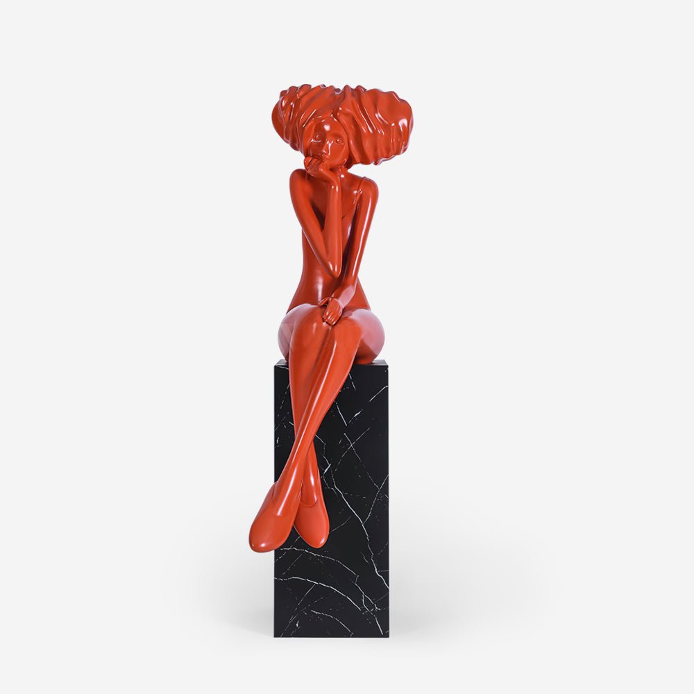 Girl Meditate Sculpture Ornaments - view 18