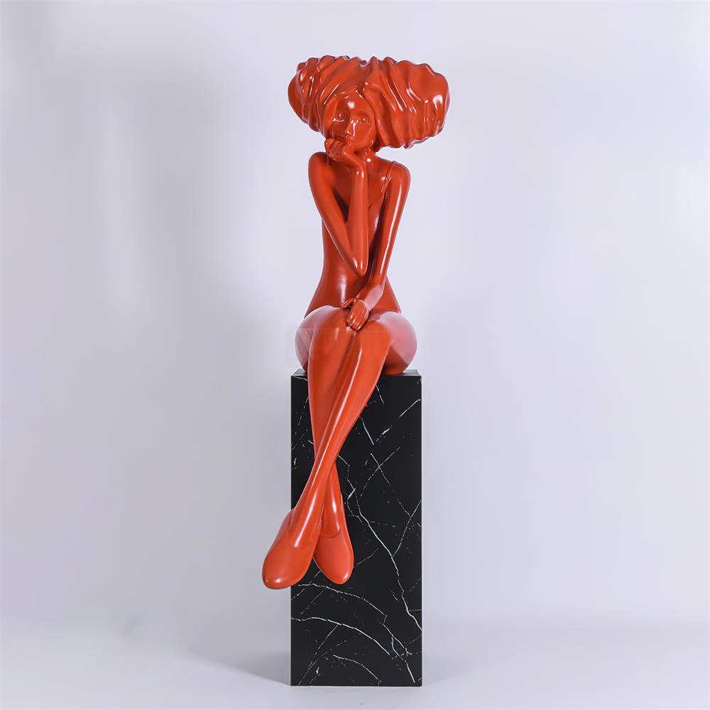 Girl Meditate Sculpture Ornaments - view 50