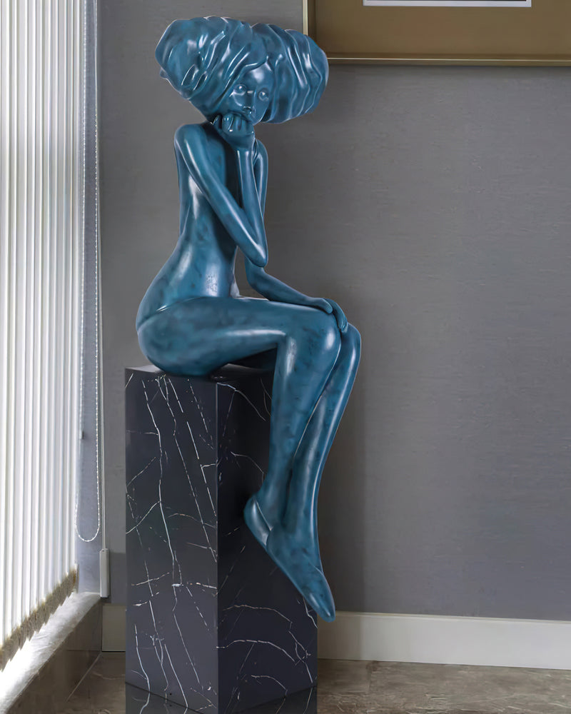 Girl Meditate Sculpture Ornaments - view 60
