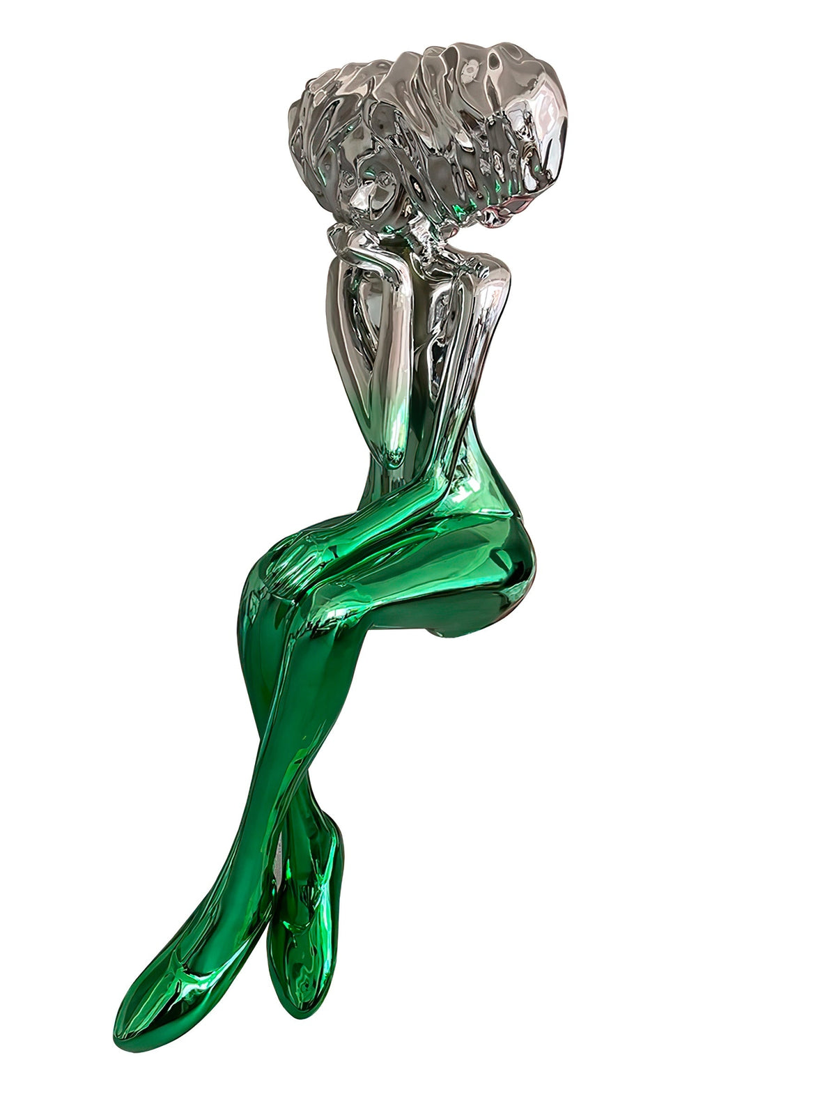 Girl Meditate Sculpture Ornaments - view 62
