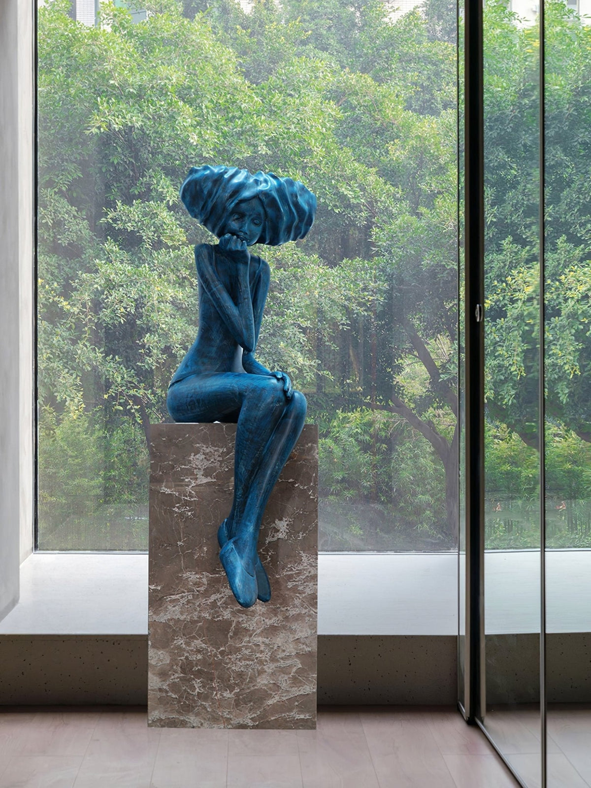 Girl Meditate Sculpture Ornaments - view 6