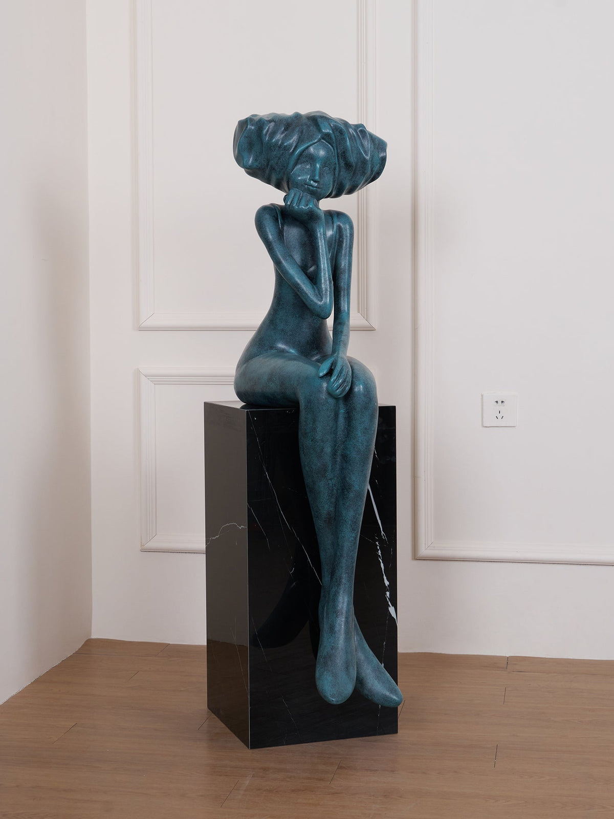 Girl Meditate Sculpture Ornaments - view 73
