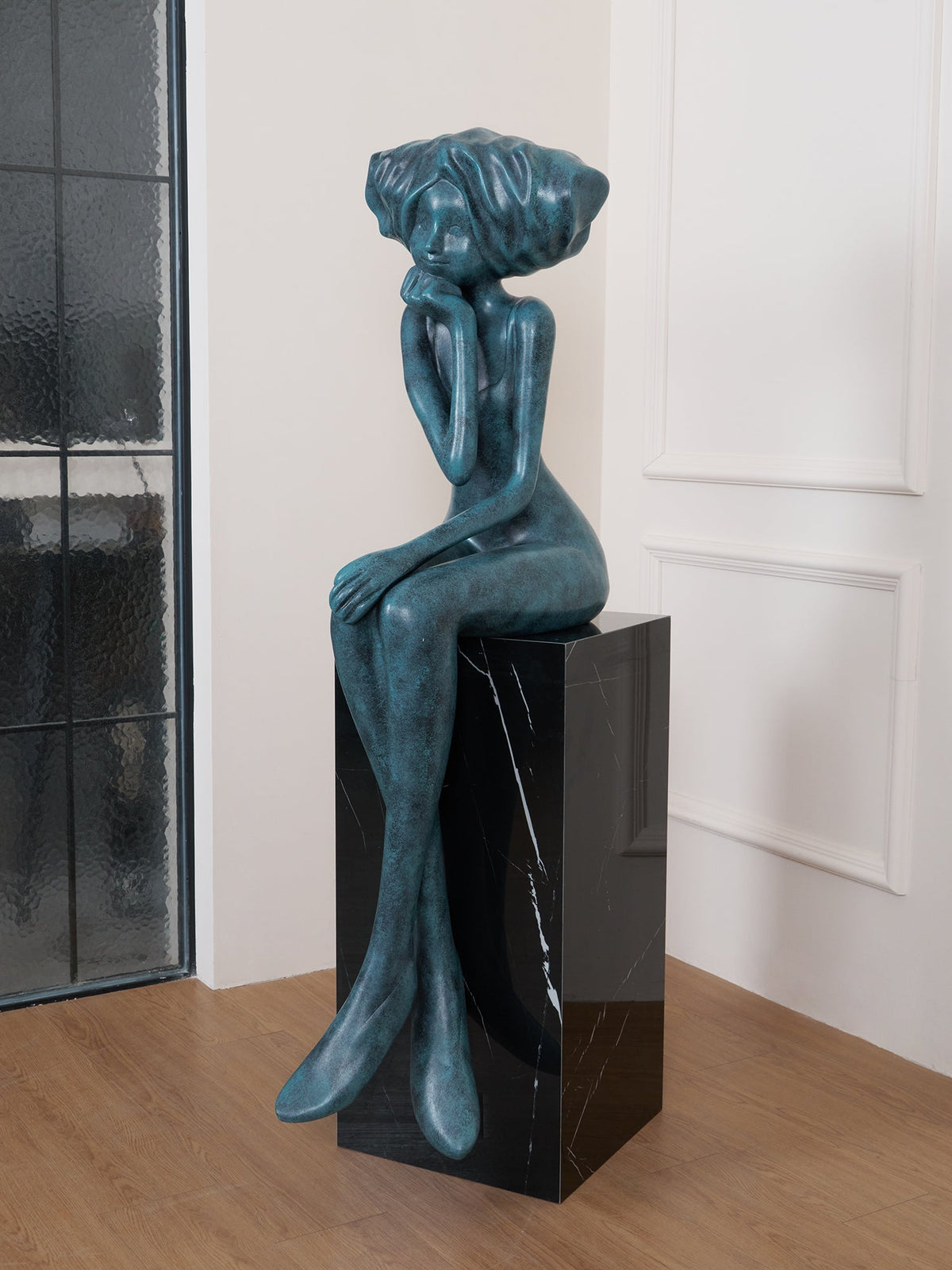 Girl Meditate Sculpture Ornaments - view 77