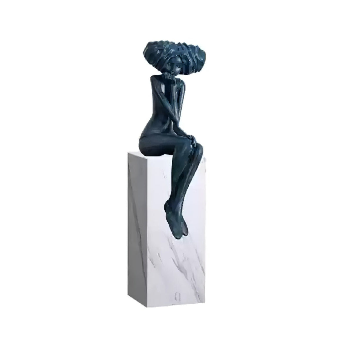 Girl Meditate Sculpture Ornaments - view 20