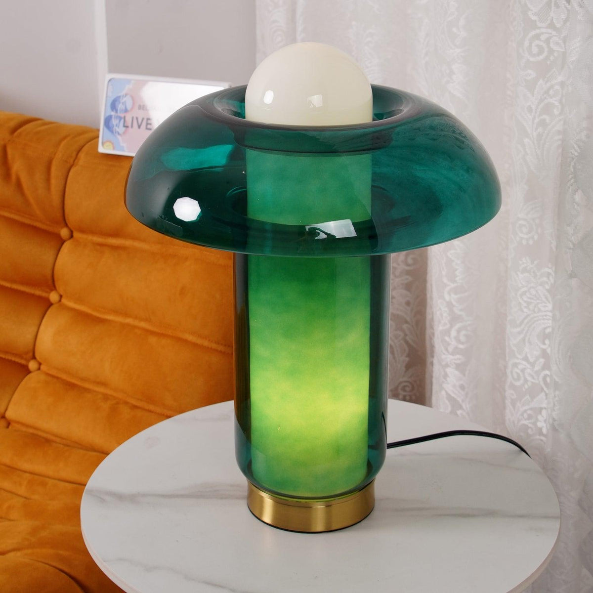 Glass Mushroom Table Lamp - view 2