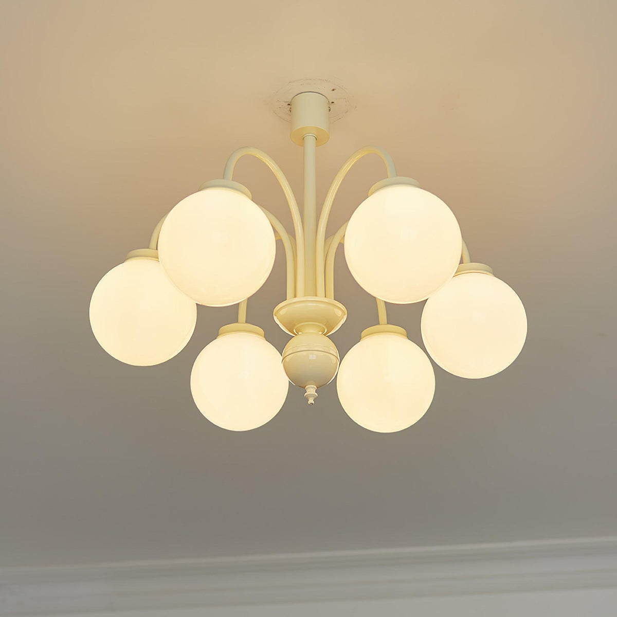Cream Glass Sphere Chandelier - view 13