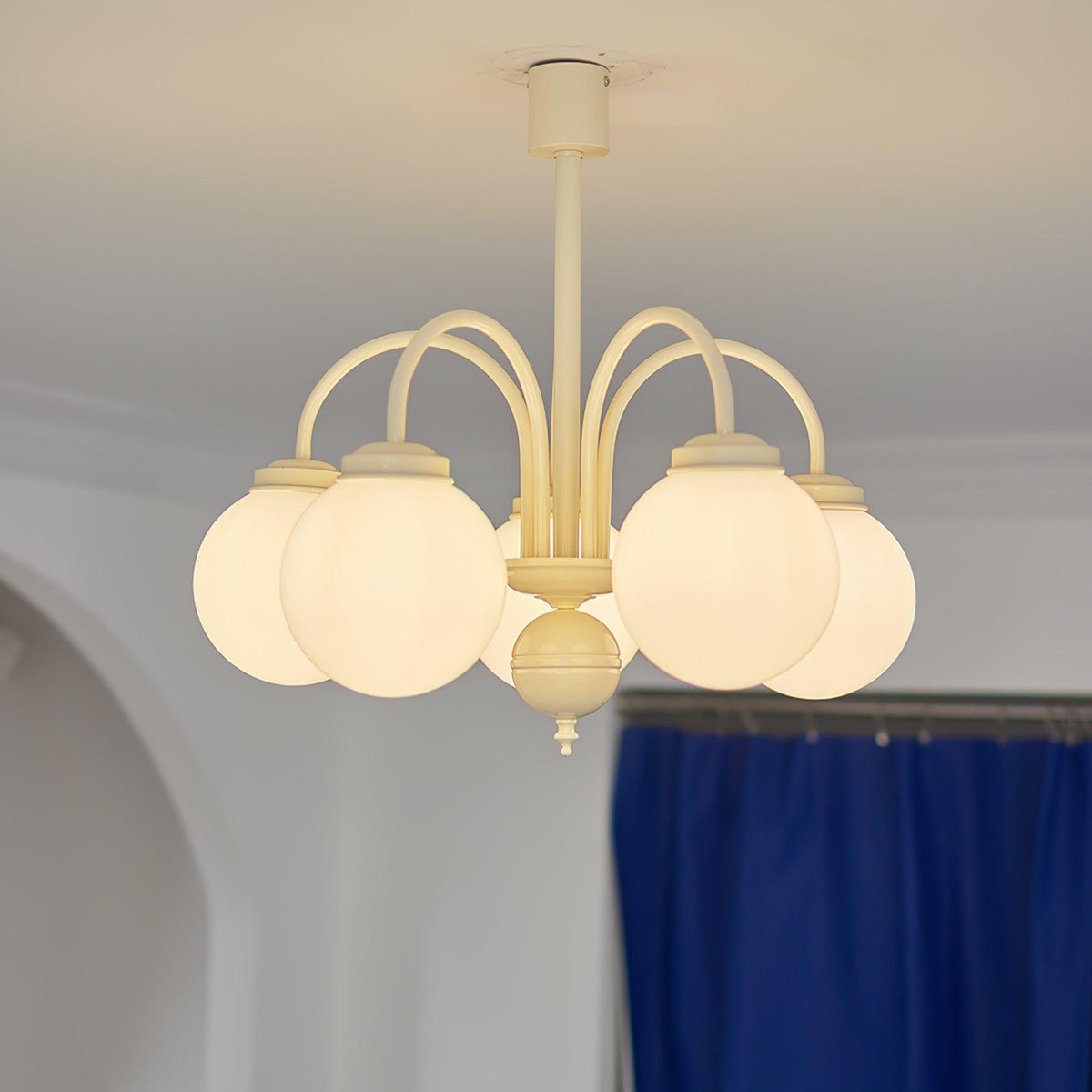 Cream Glass Sphere Chandelier - view 14