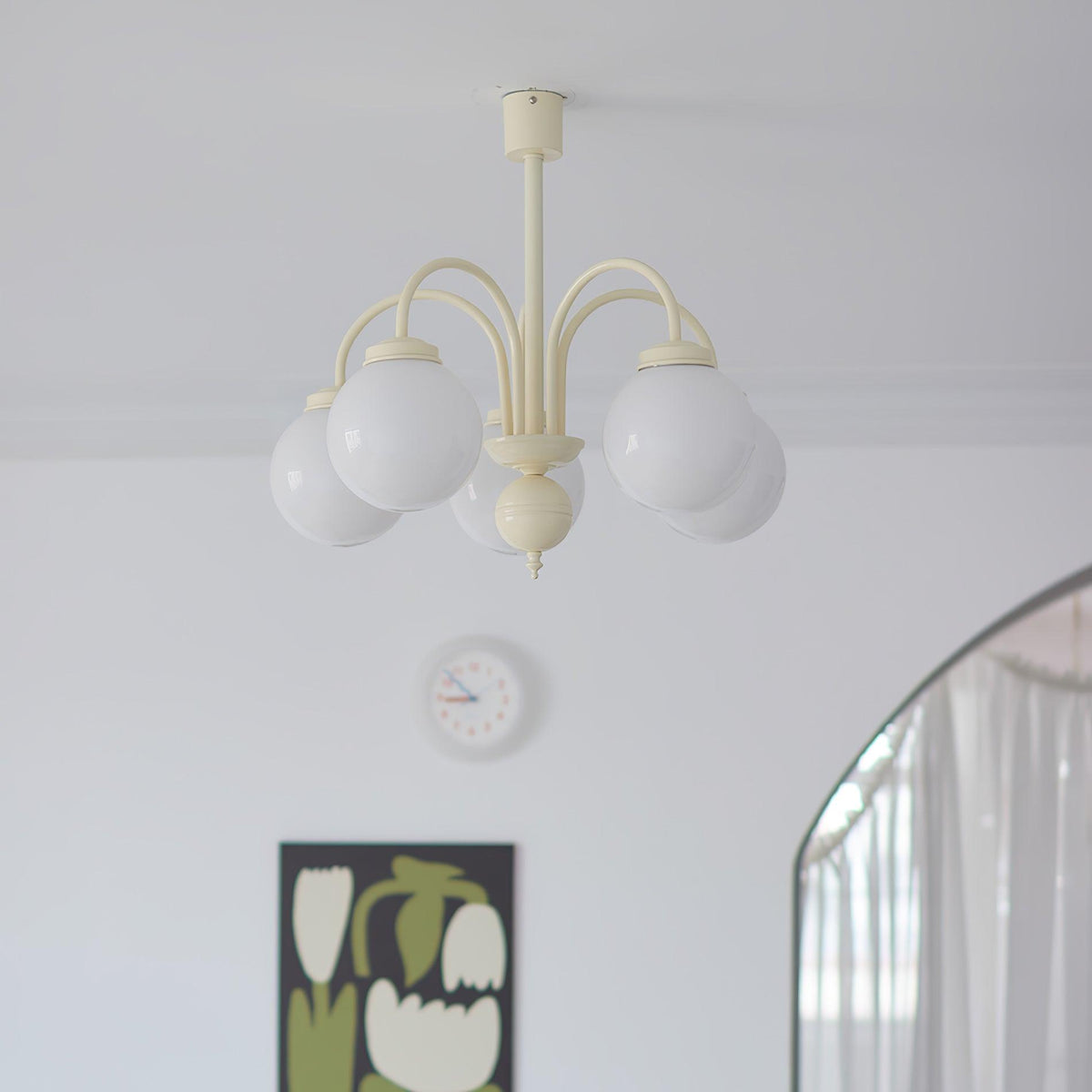 Cream Glass Sphere Chandelier - view 15