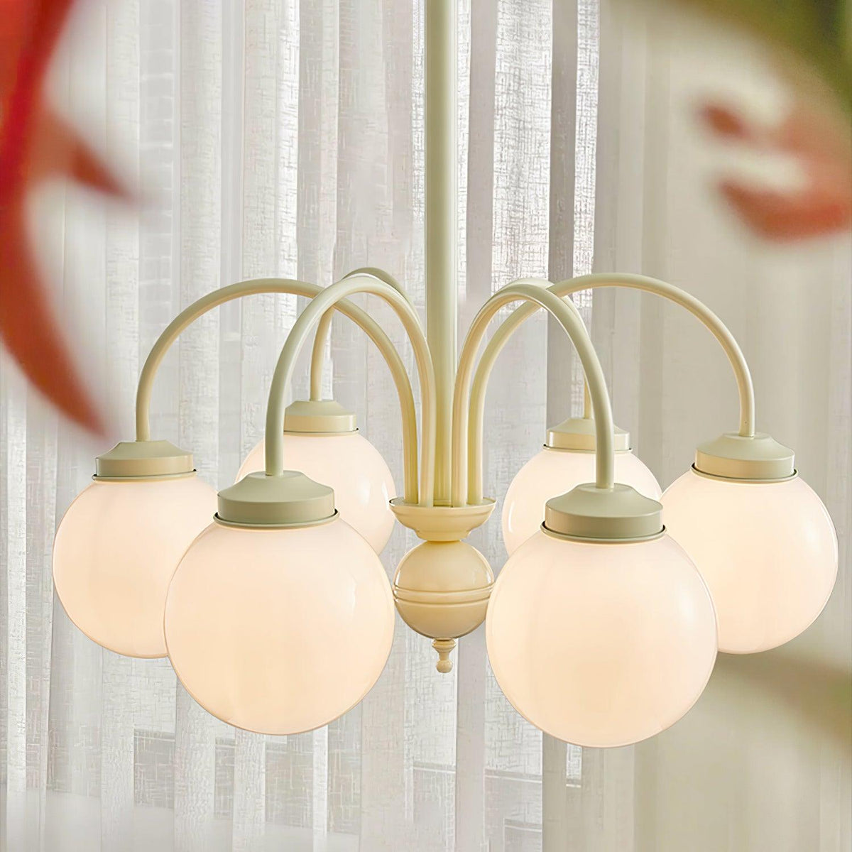 Cream Glass Sphere Chandelier - view 21