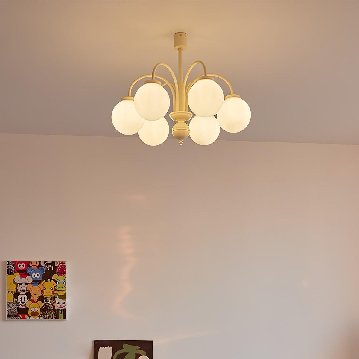 Cream Glass Sphere Chandelier - view 26