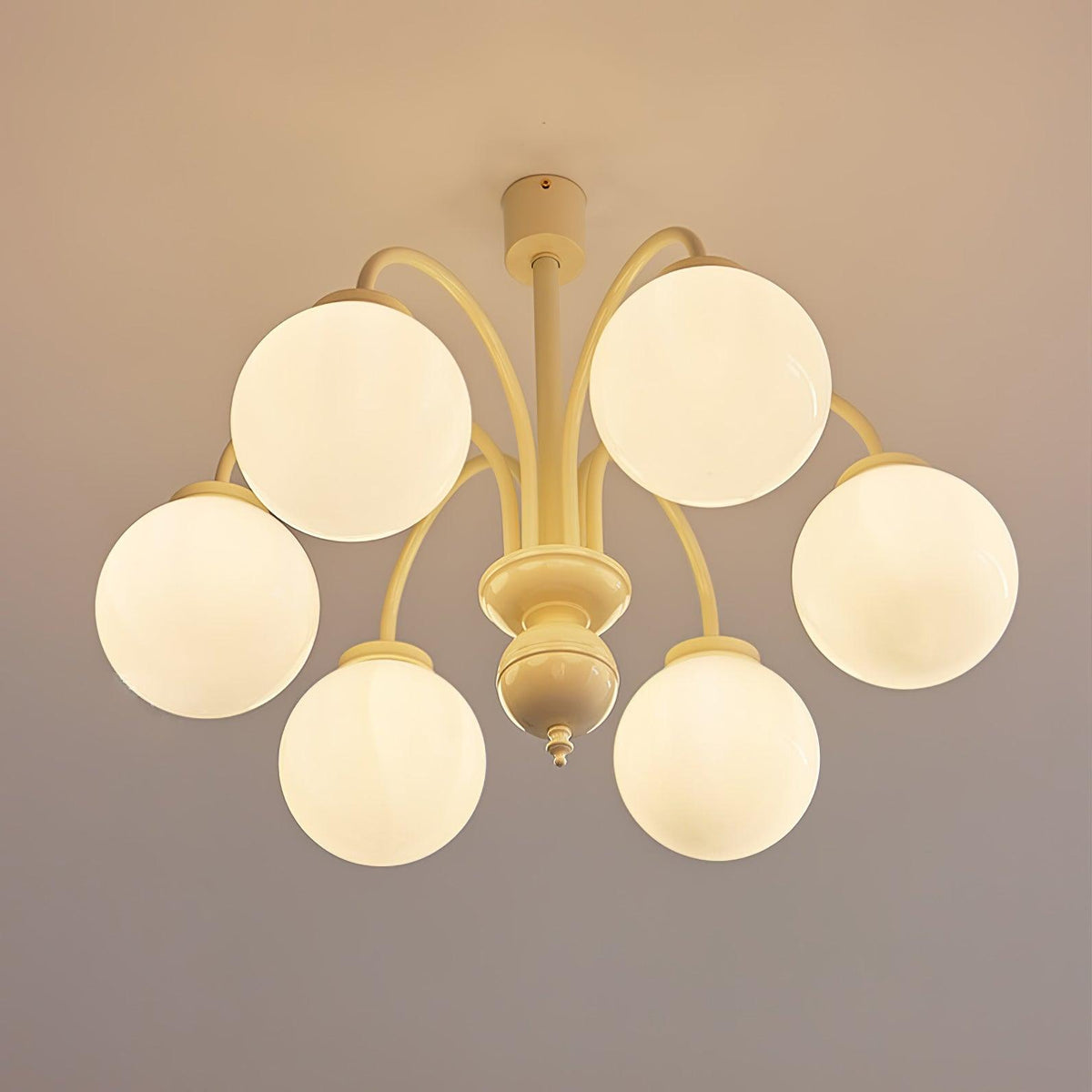 Cream Glass Sphere Chandelier - view 28