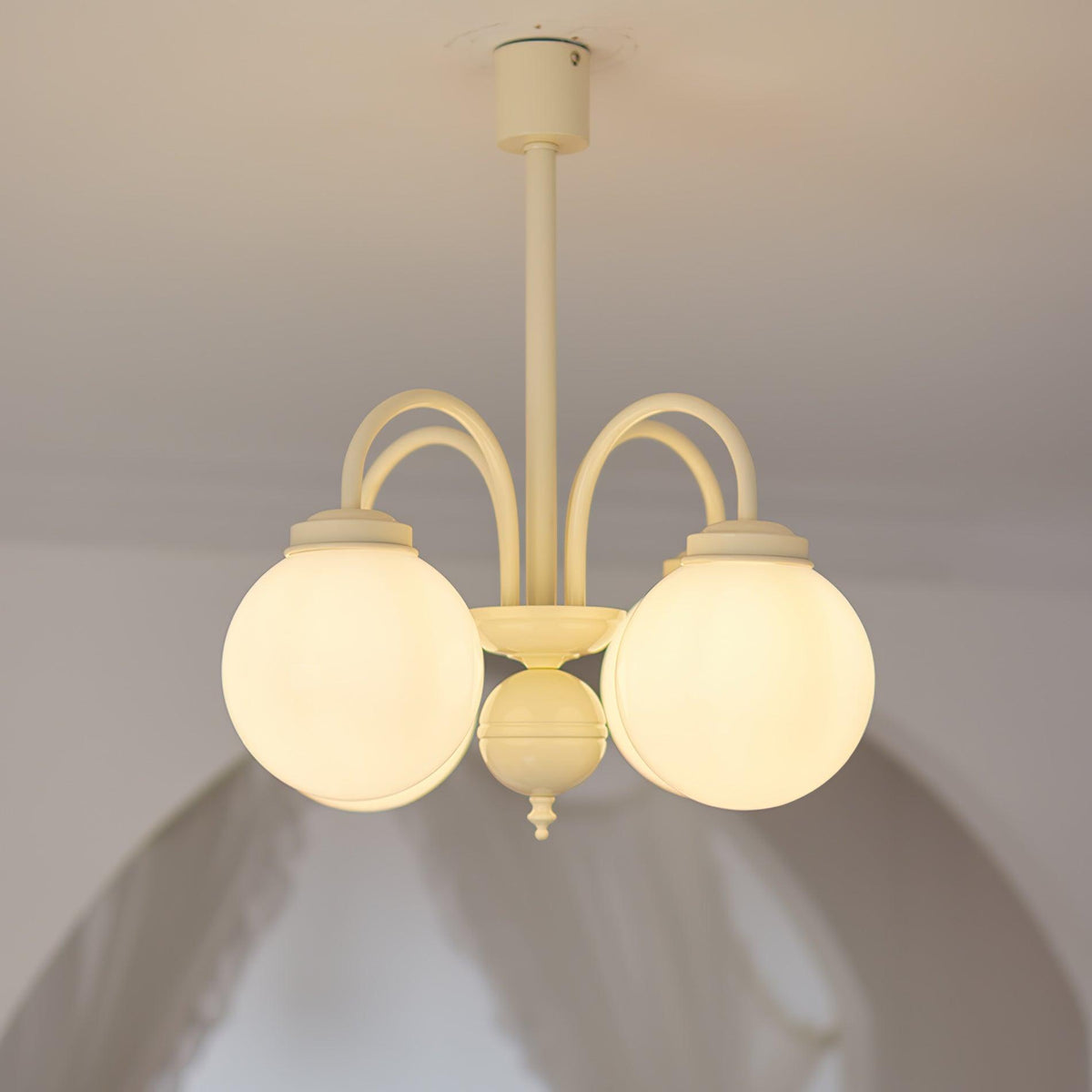 Cream Glass Sphere Chandelier - view 7