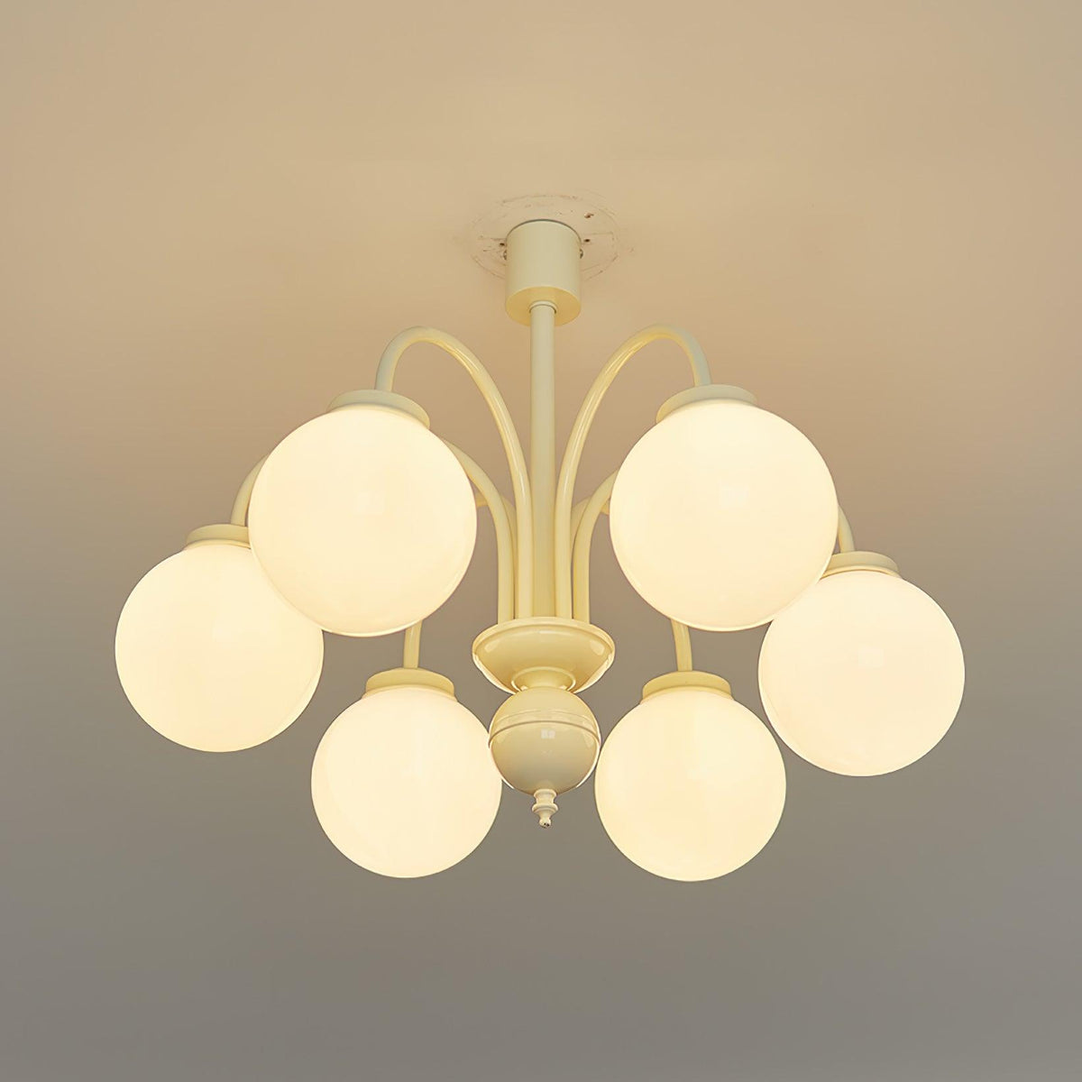 Cream Glass Sphere Chandelier - view 8