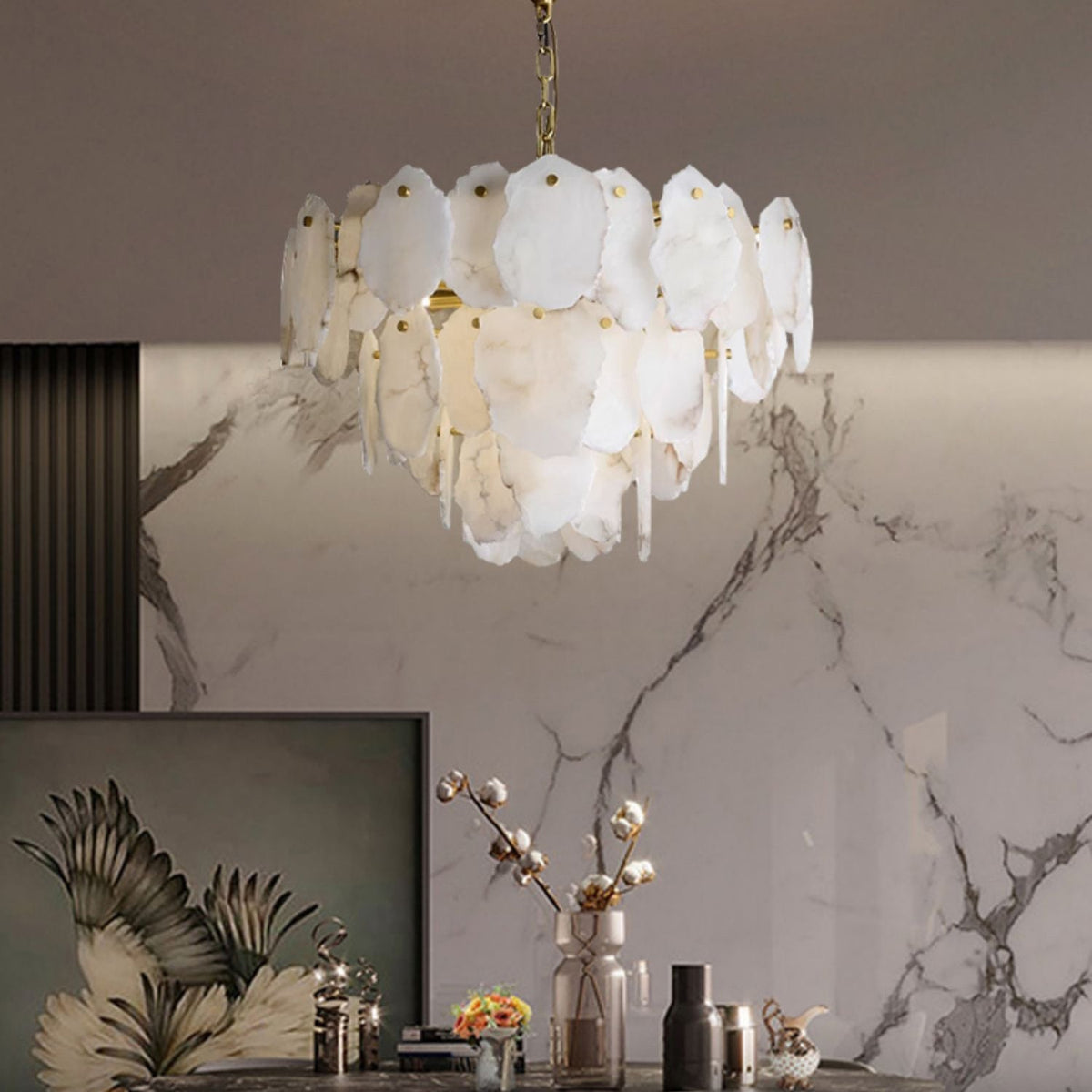 Gloire Alabaster Chandelier - view 2