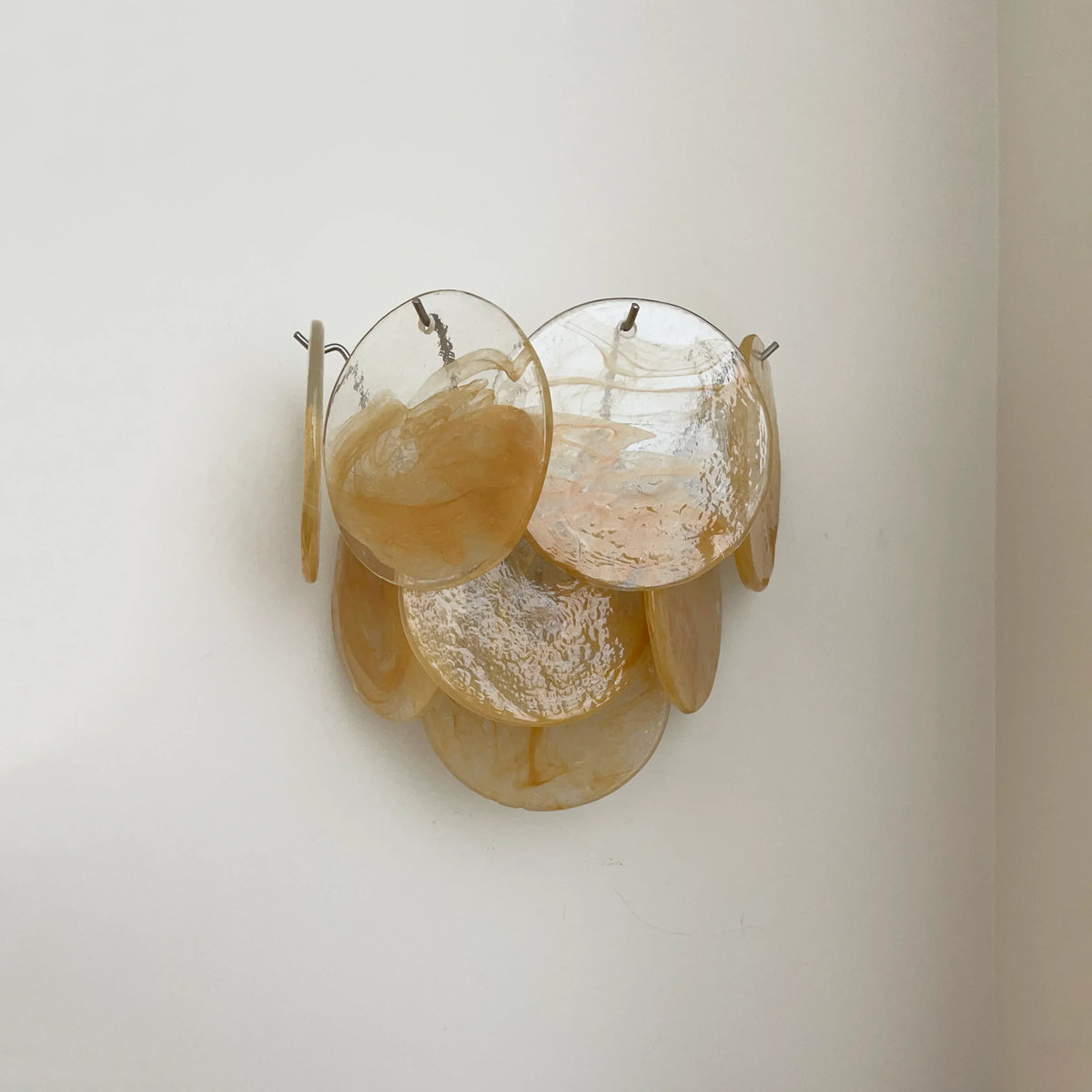 Gold Vintage Murano Glass Wall Lamp - view 7