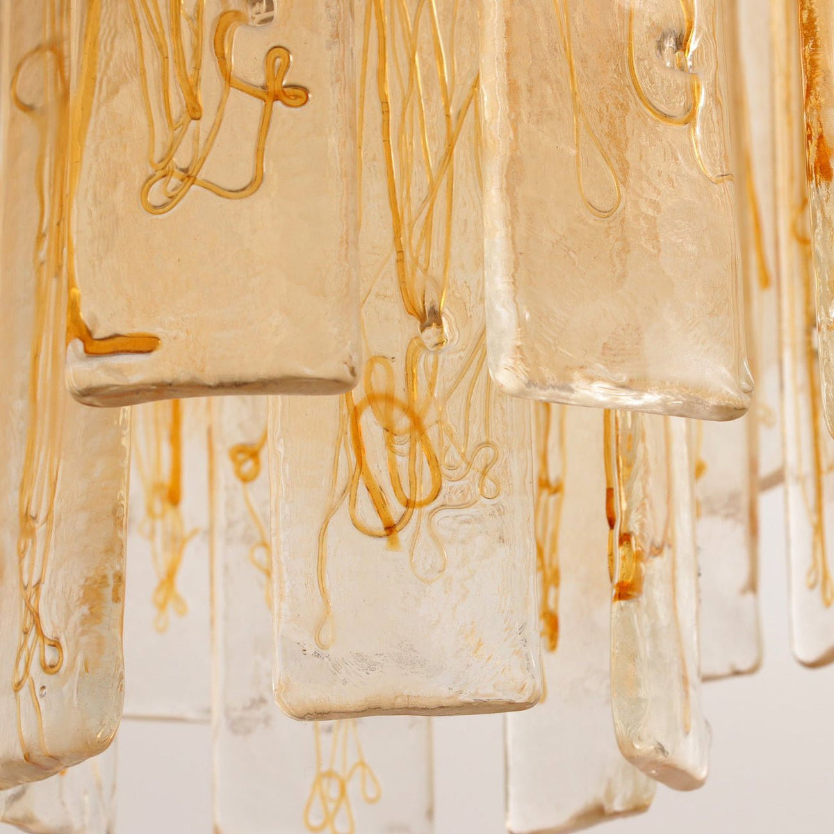 Golden Amber Murano Glass Chandelier - view 5