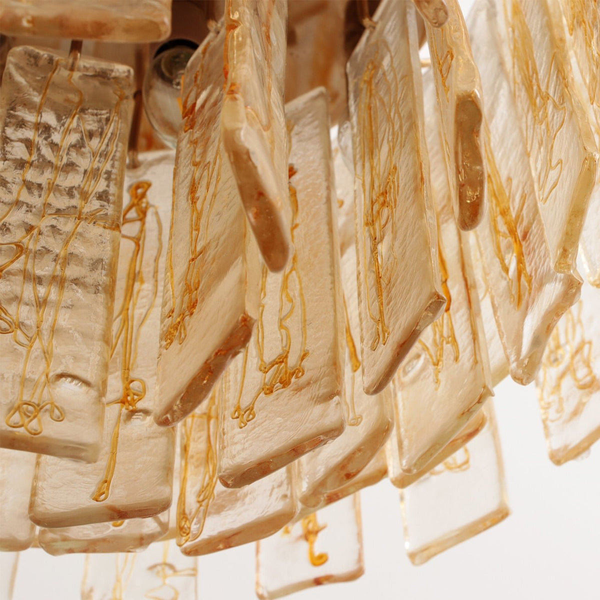 Golden Amber Murano Glass Chandelier - view 6