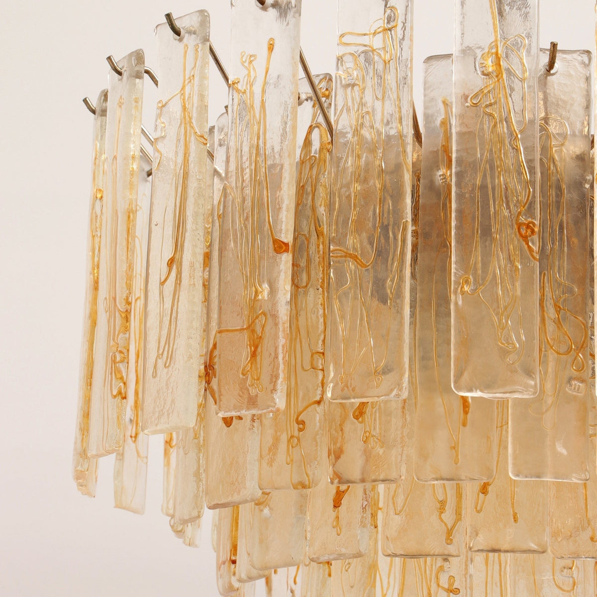 Golden Amber Murano Glass Chandelier - view 7