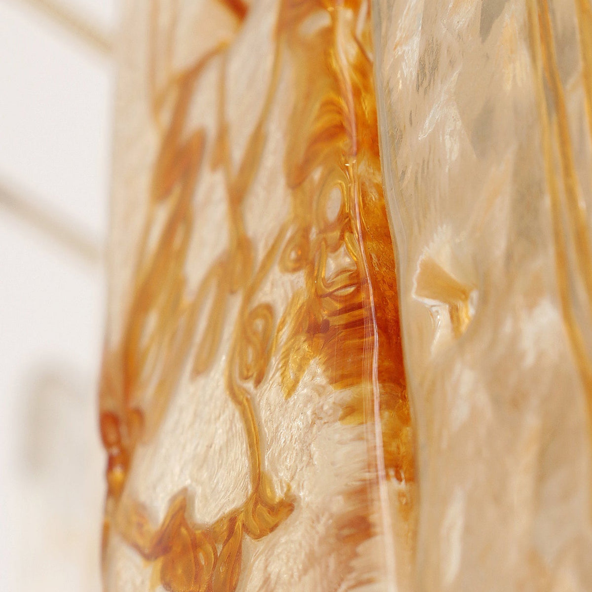 Golden Amber Murano Glass Chandelier - view 8