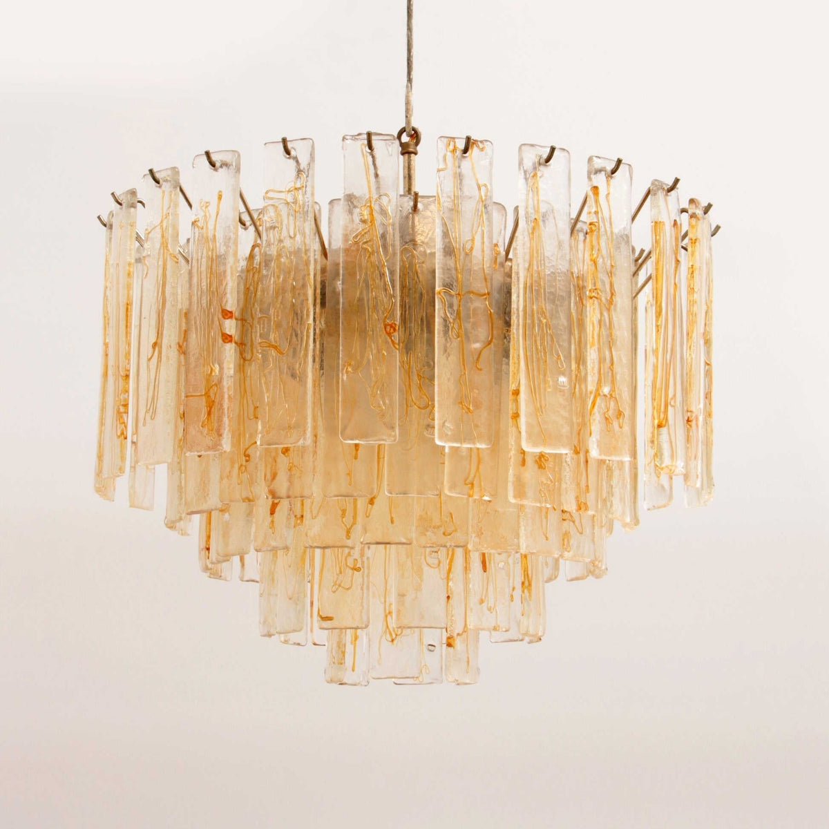 Golden Amber Murano Glass Chandelier - view 13