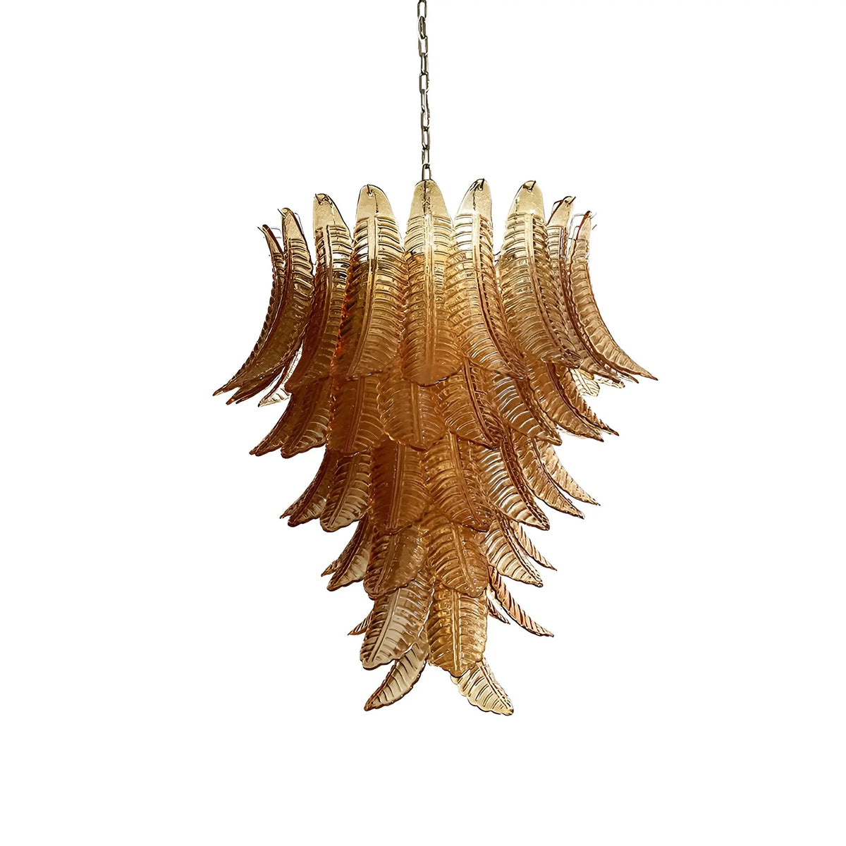 Gorgeous Murano Felci Amber Glass Chandelier - view 23