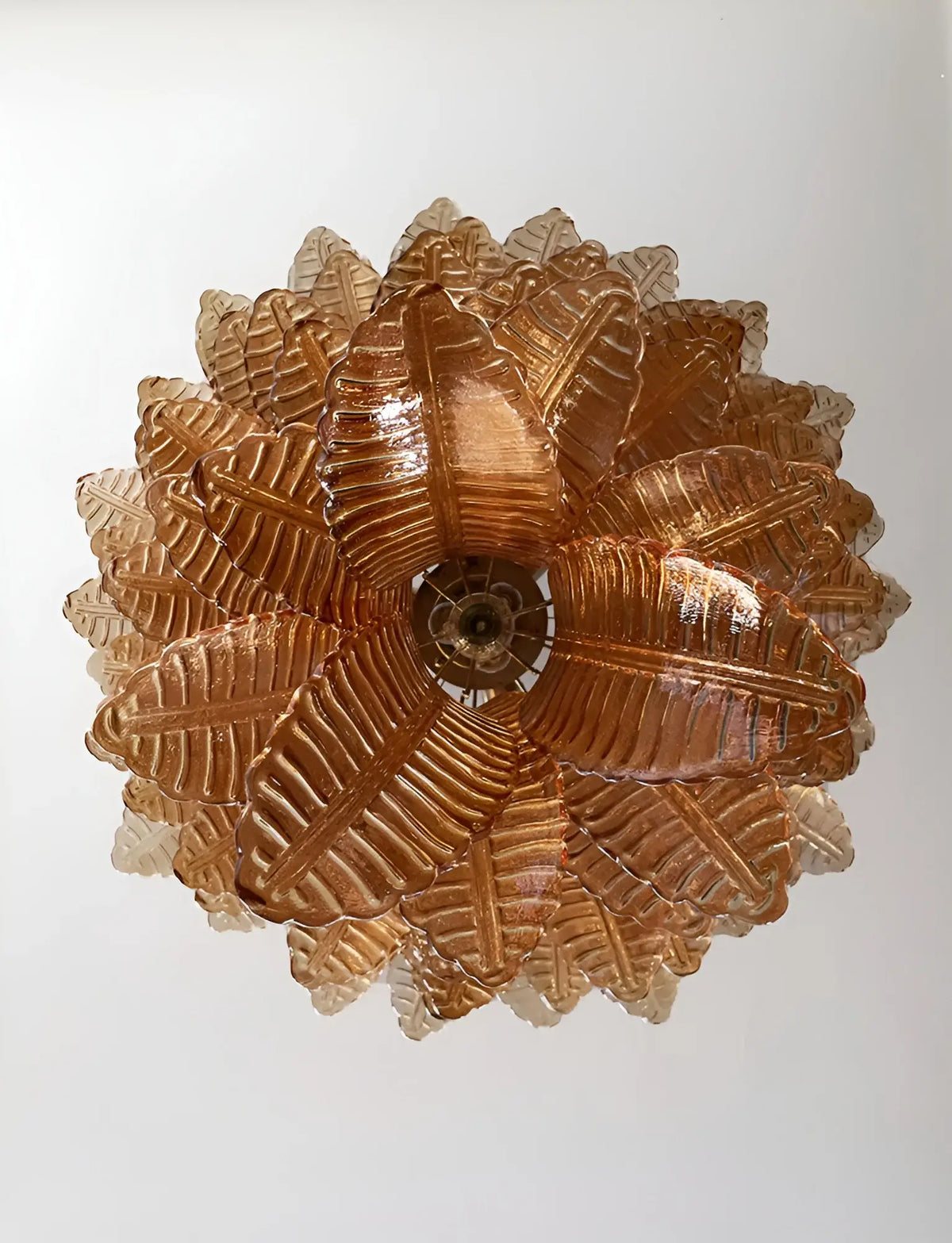 Gorgeous Murano Felci Amber Glass Chandelier - view 14