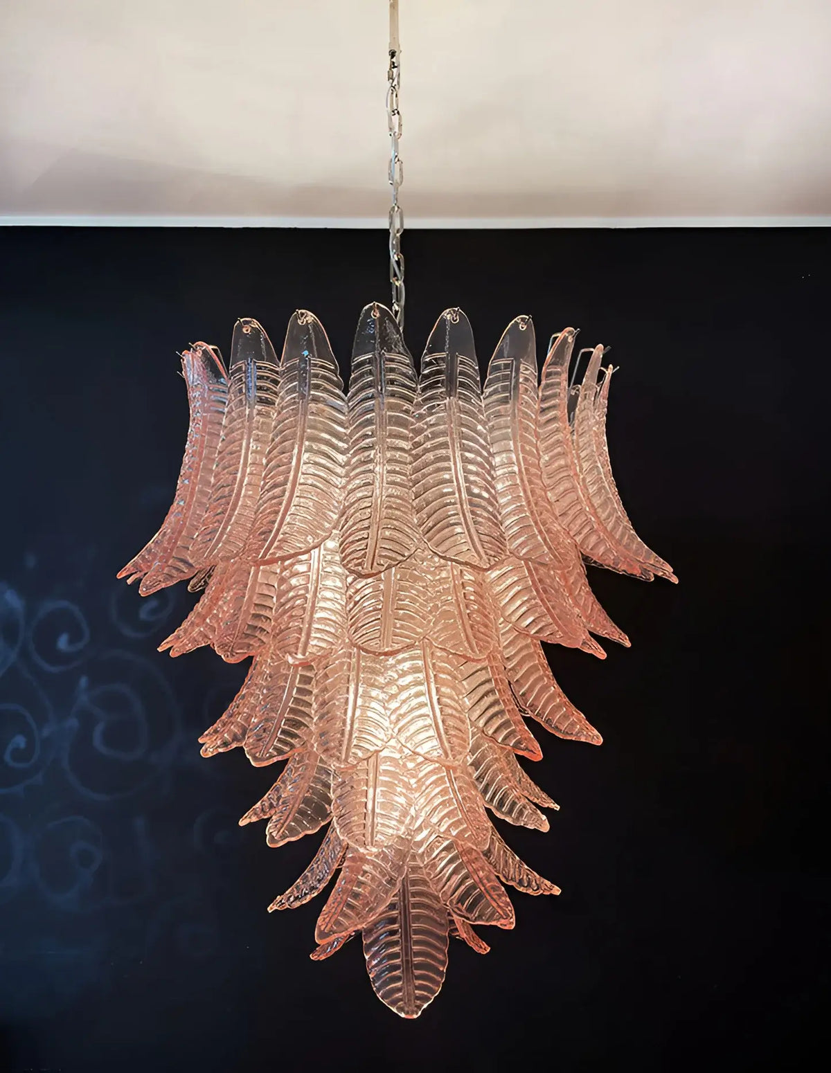 Gorgeous Murano Felci Pink Glass Chandelier - view 9