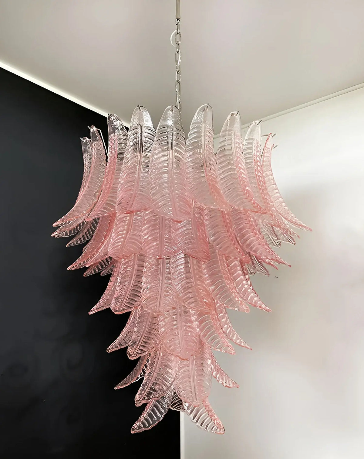 Gorgeous Murano Felci Pink Glass Chandelier - view 7