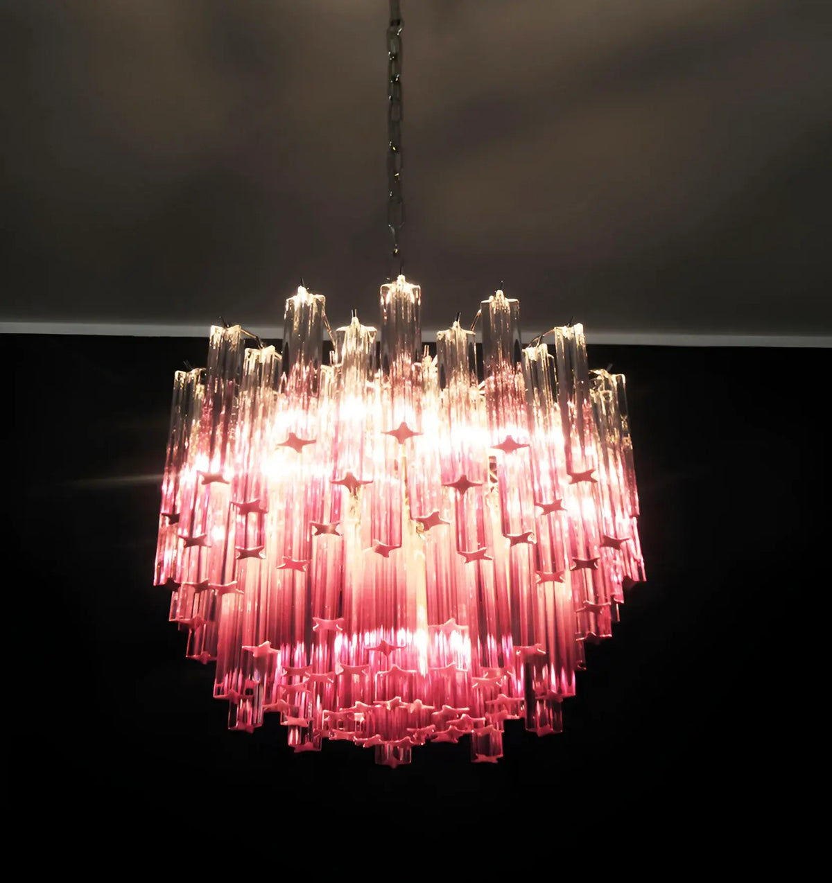 Gorgeous Murano Quadriedri Prisms Chandelier - view 9
