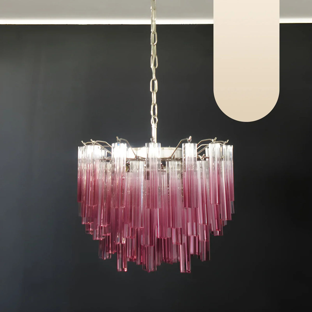 Gorgeous Murano Quadriedri Prisms Chandelier - view 17