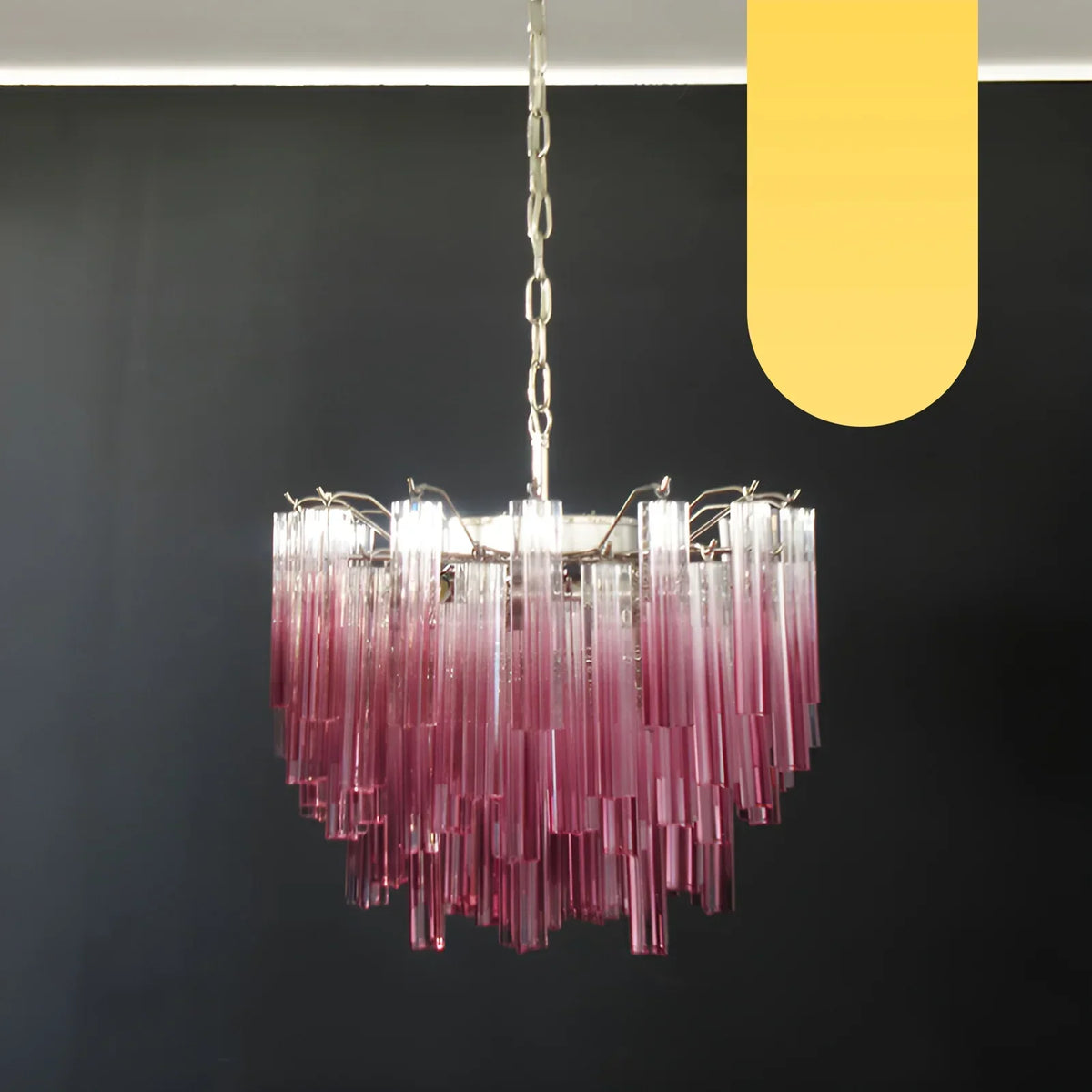 Gorgeous Murano Quadriedri Prisms Chandelier - view 19