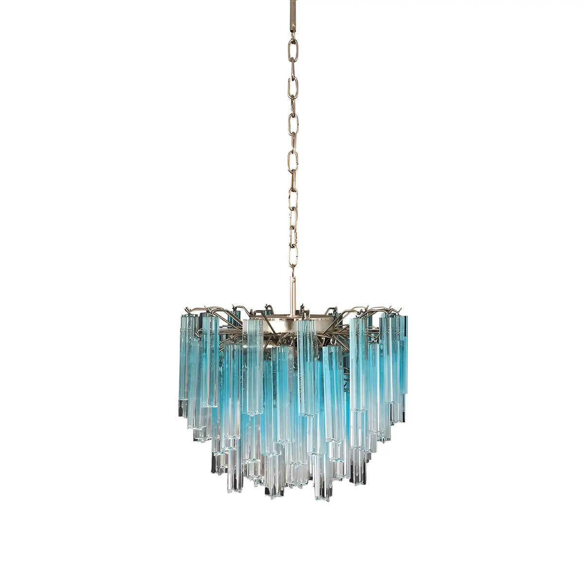 Gorgeous Murano Quadriedri Prisms Blue Chandelier - view 22