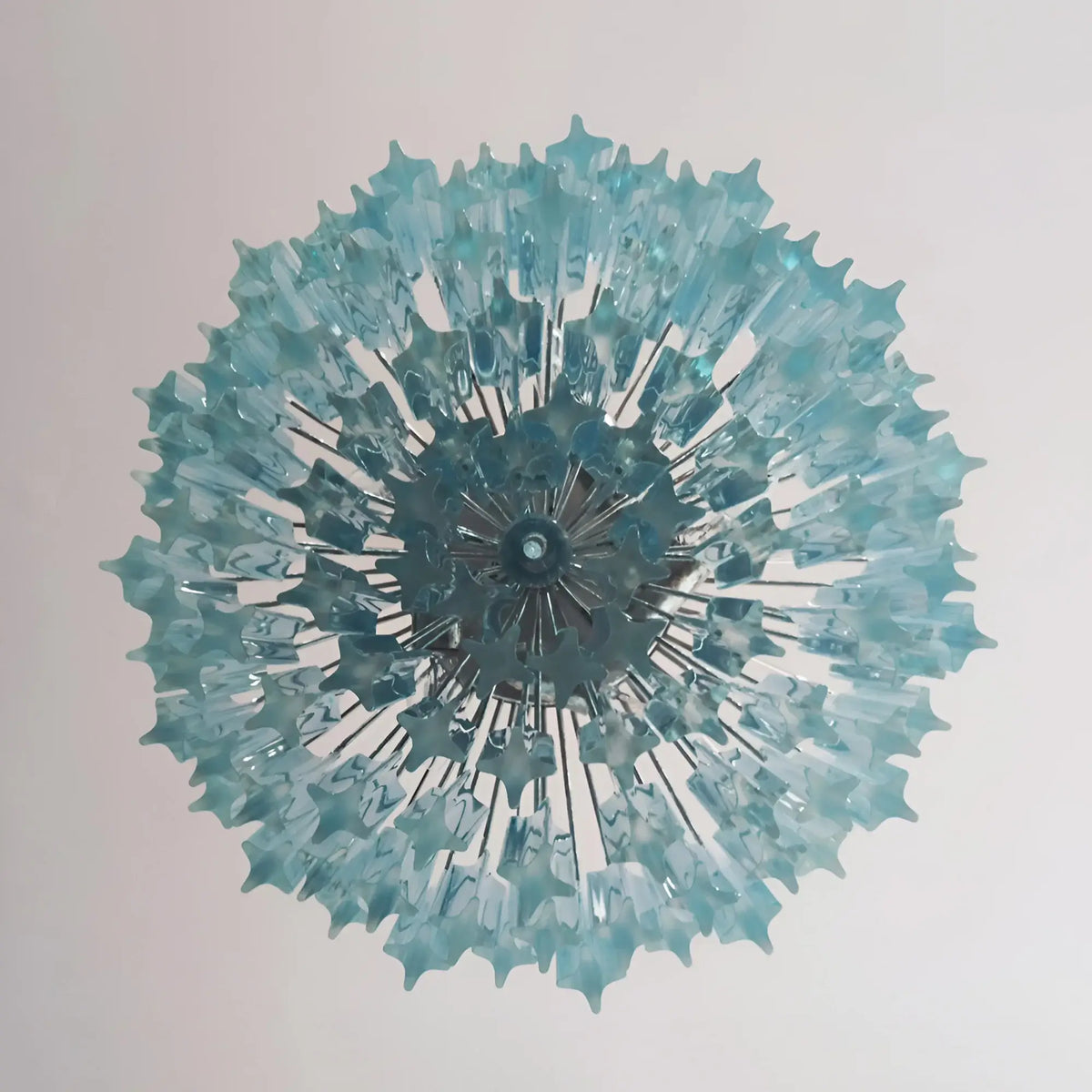 Gorgeous Murano Quadriedri Prisms Blue Chandelier - view 16