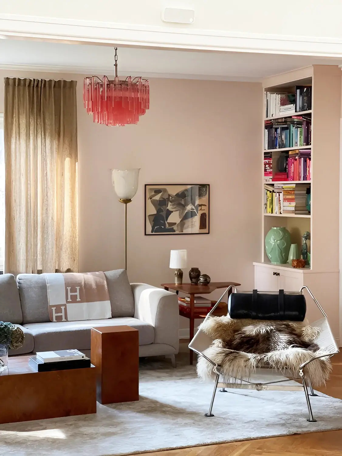 Gorgeous Murano Quadriedri Prisms Pink Chandelier - view 7