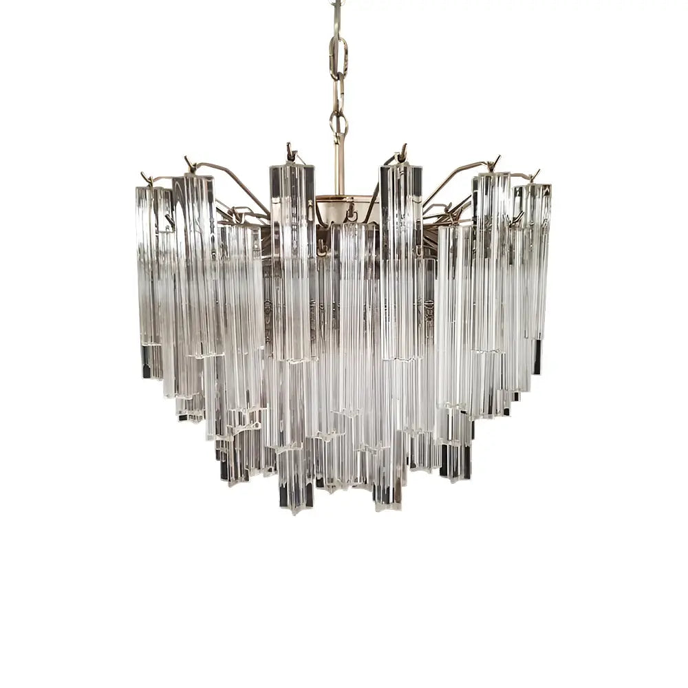 Gorgeous Murano Quadriedri Prisms Transparent Chandelier - view 21
