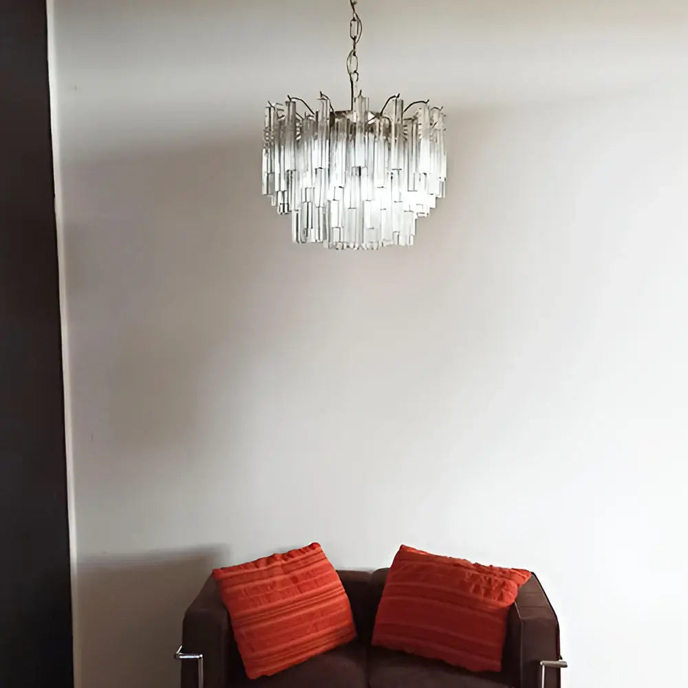 Gorgeous Murano Quadriedri Prisms Transparent Chandelier - view 2