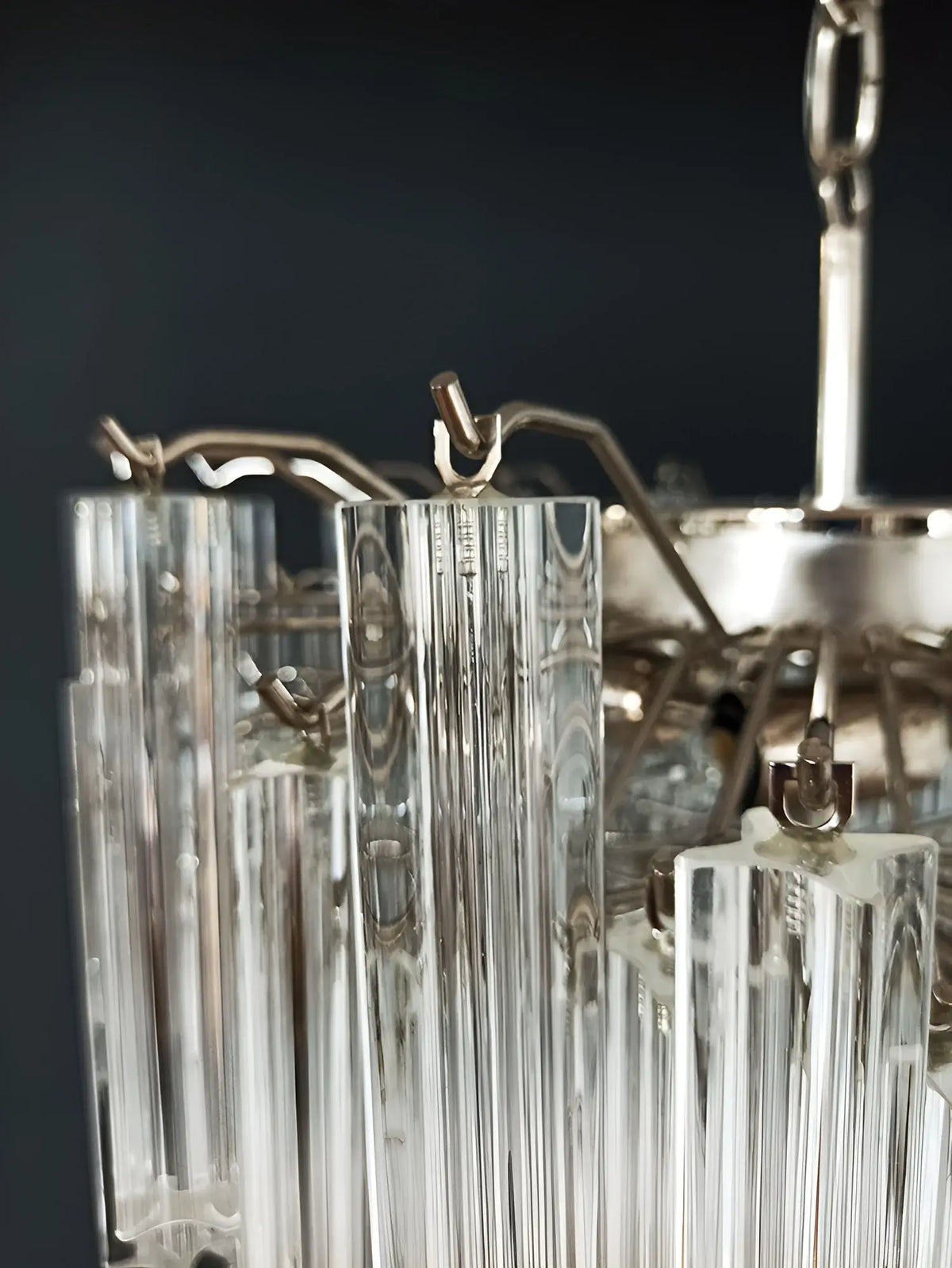 Gorgeous Murano Quadriedri Prisms Transparent Chandelier - view 16